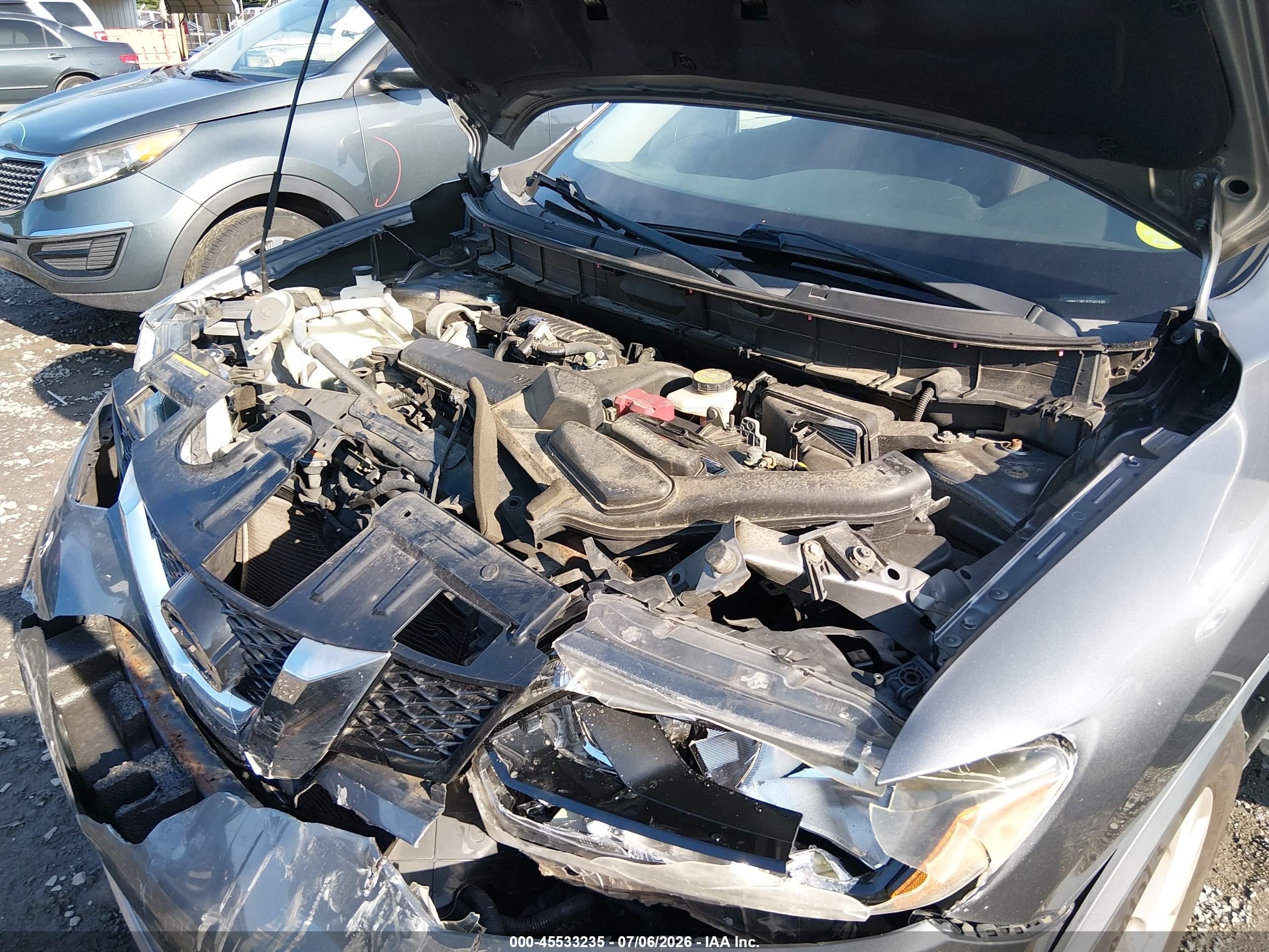 2015 Nissan Rogue Sv Gray vin: KNMAT2MT1FP582430