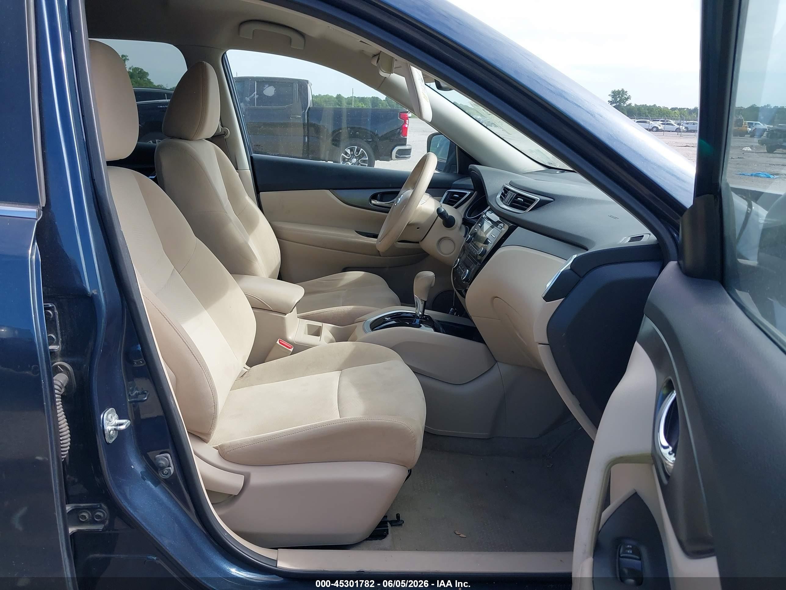 2015 Nissan Rogue Sv Blue vin: KNMAT2MT1FP583383