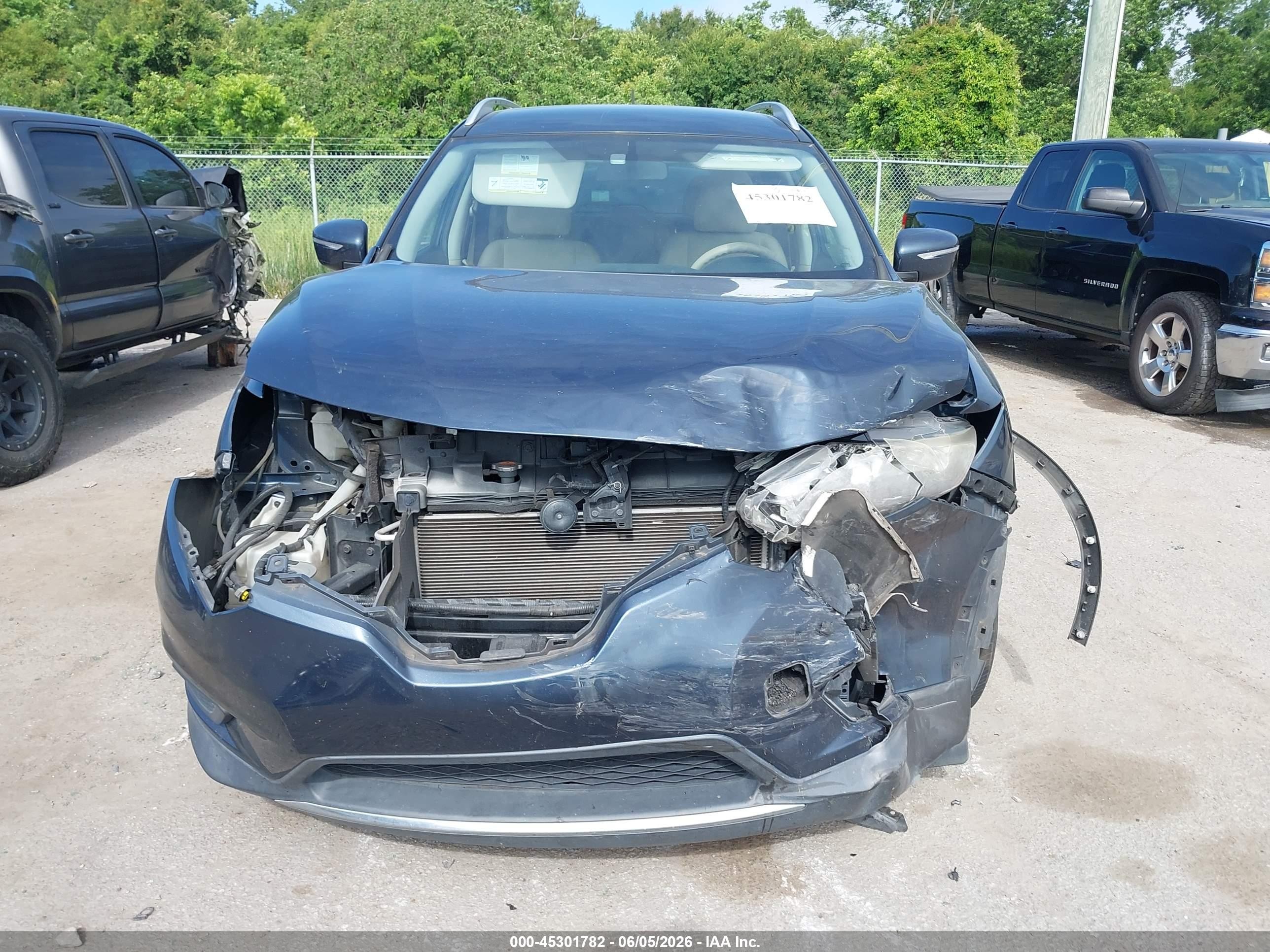 2015 Nissan Rogue Sv Blue vin: KNMAT2MT1FP583383