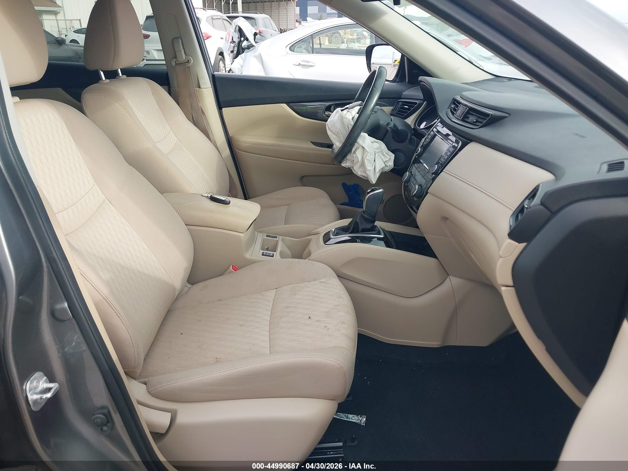 2017 Nissan Rogue Sv Gray vin: KNMAT2MT1HP528807