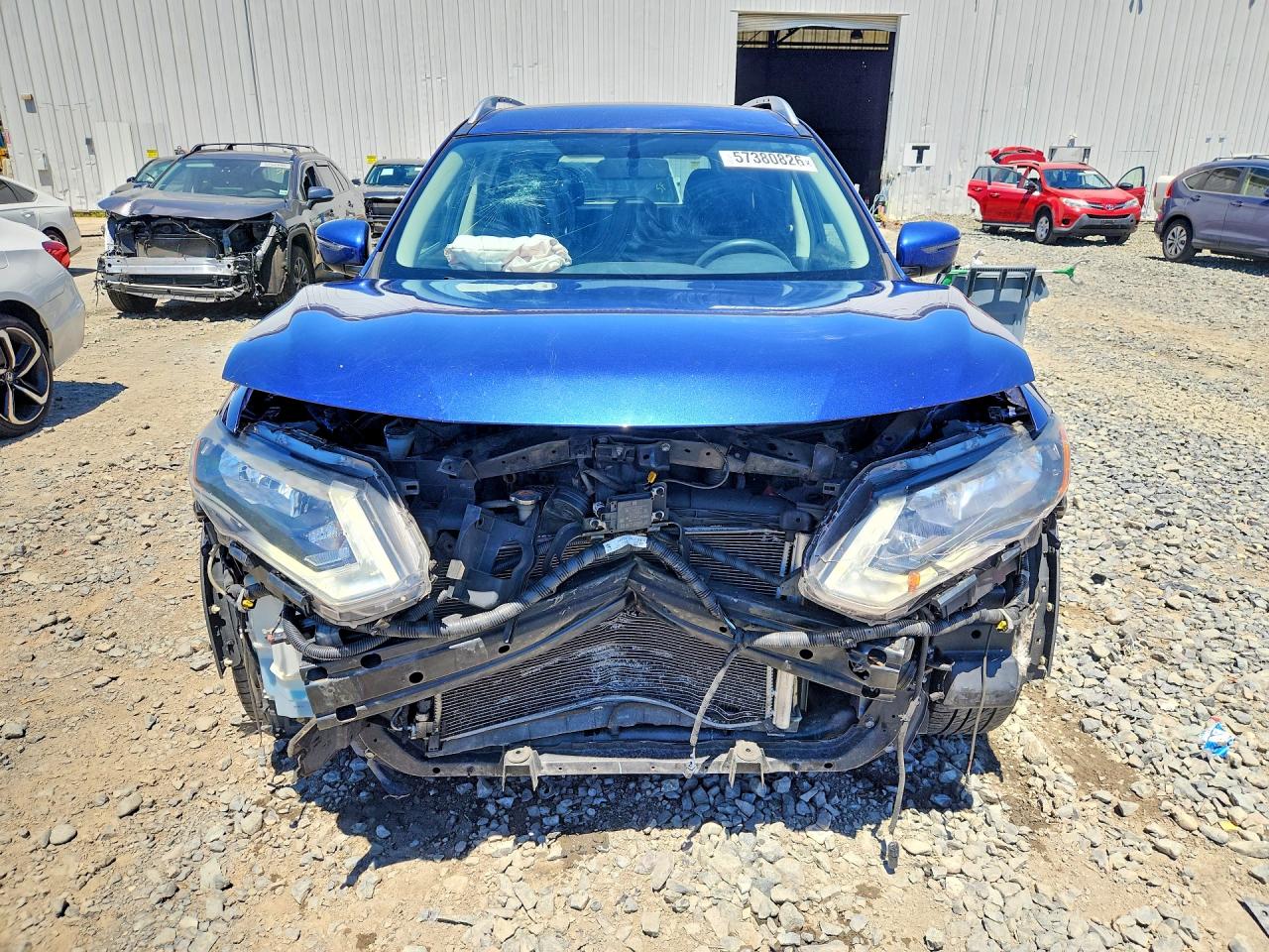 2017 Nissan Rogue Sv Blue vin: KNMAT2MT1HP575805