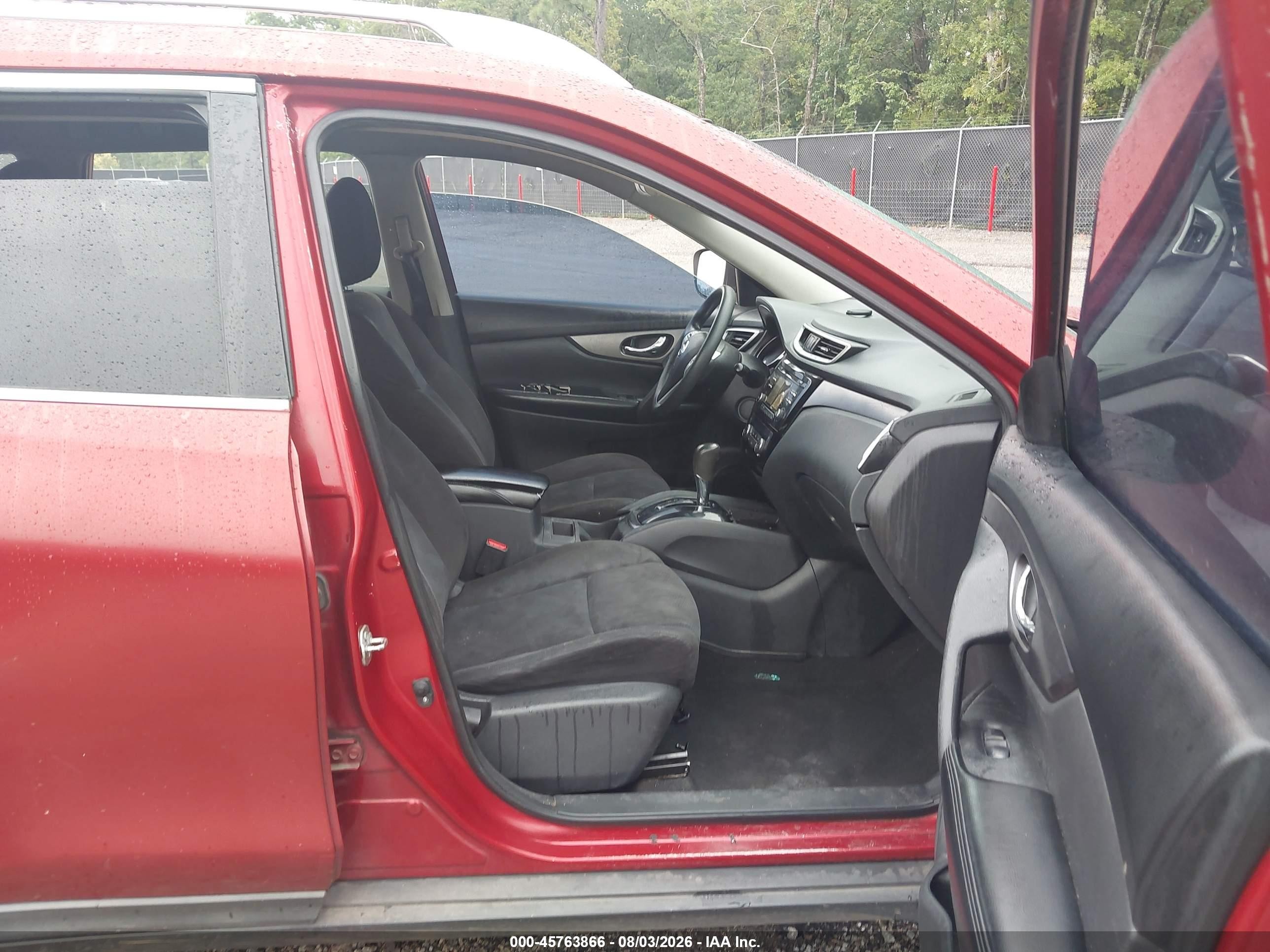 2015 Nissan Rogue Sv Red vin: KNMAT2MT2FP502228