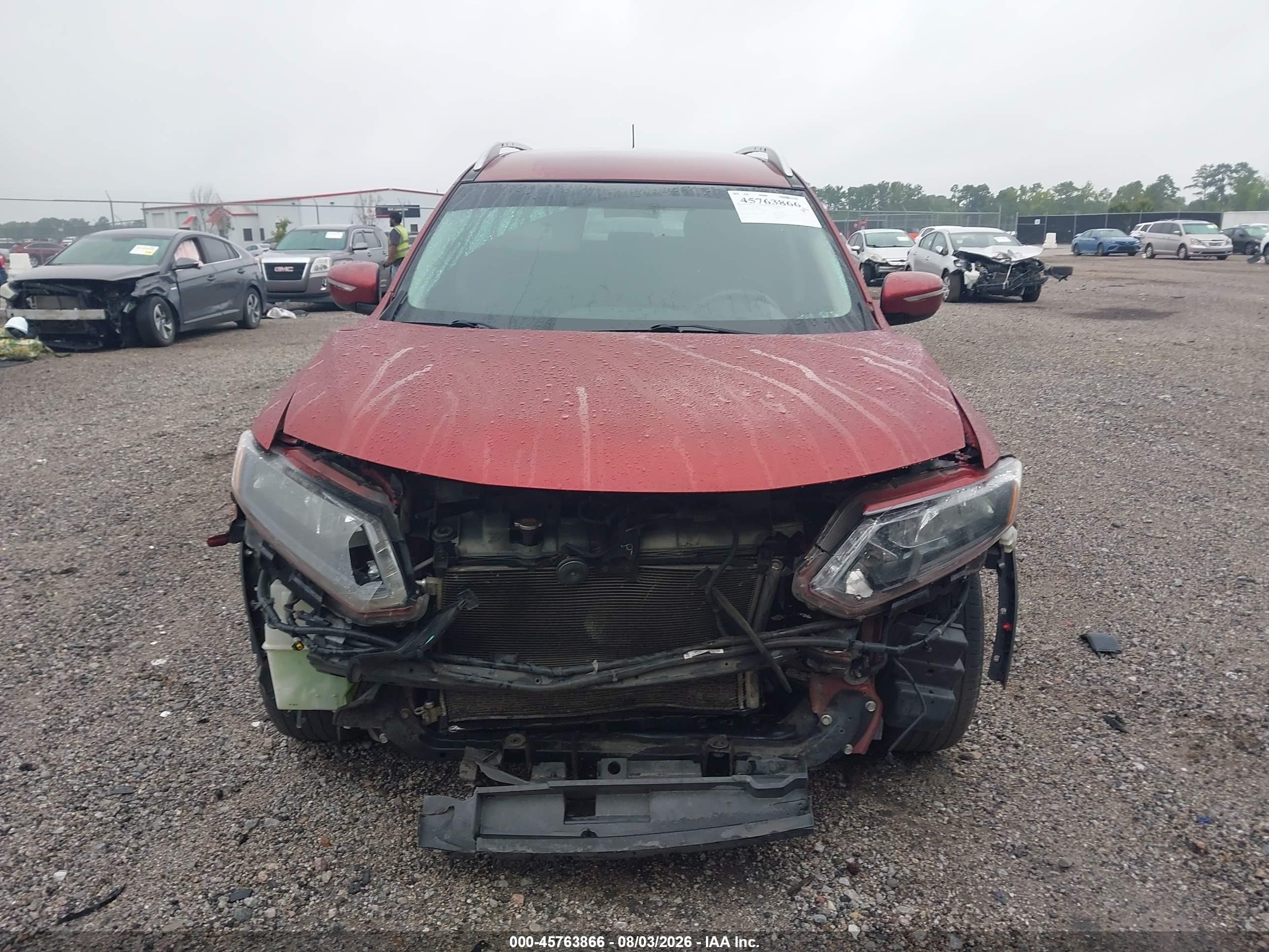 2015 Nissan Rogue Sv Red vin: KNMAT2MT2FP502228