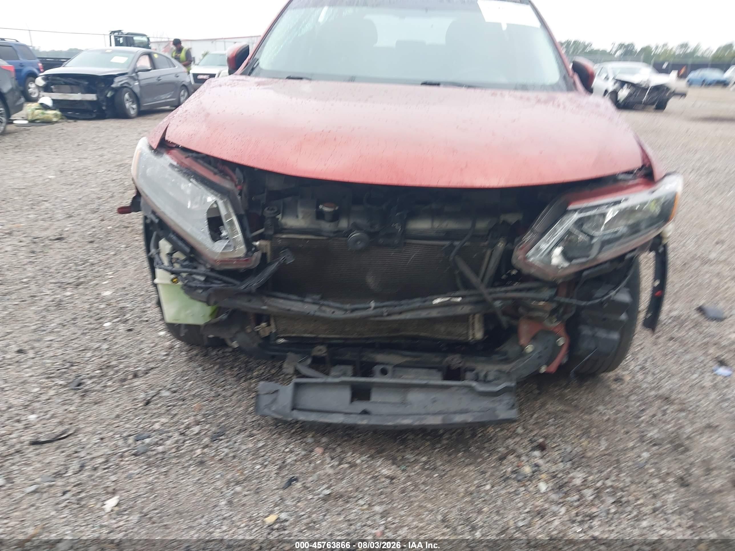 2015 Nissan Rogue Sv Red vin: KNMAT2MT2FP502228