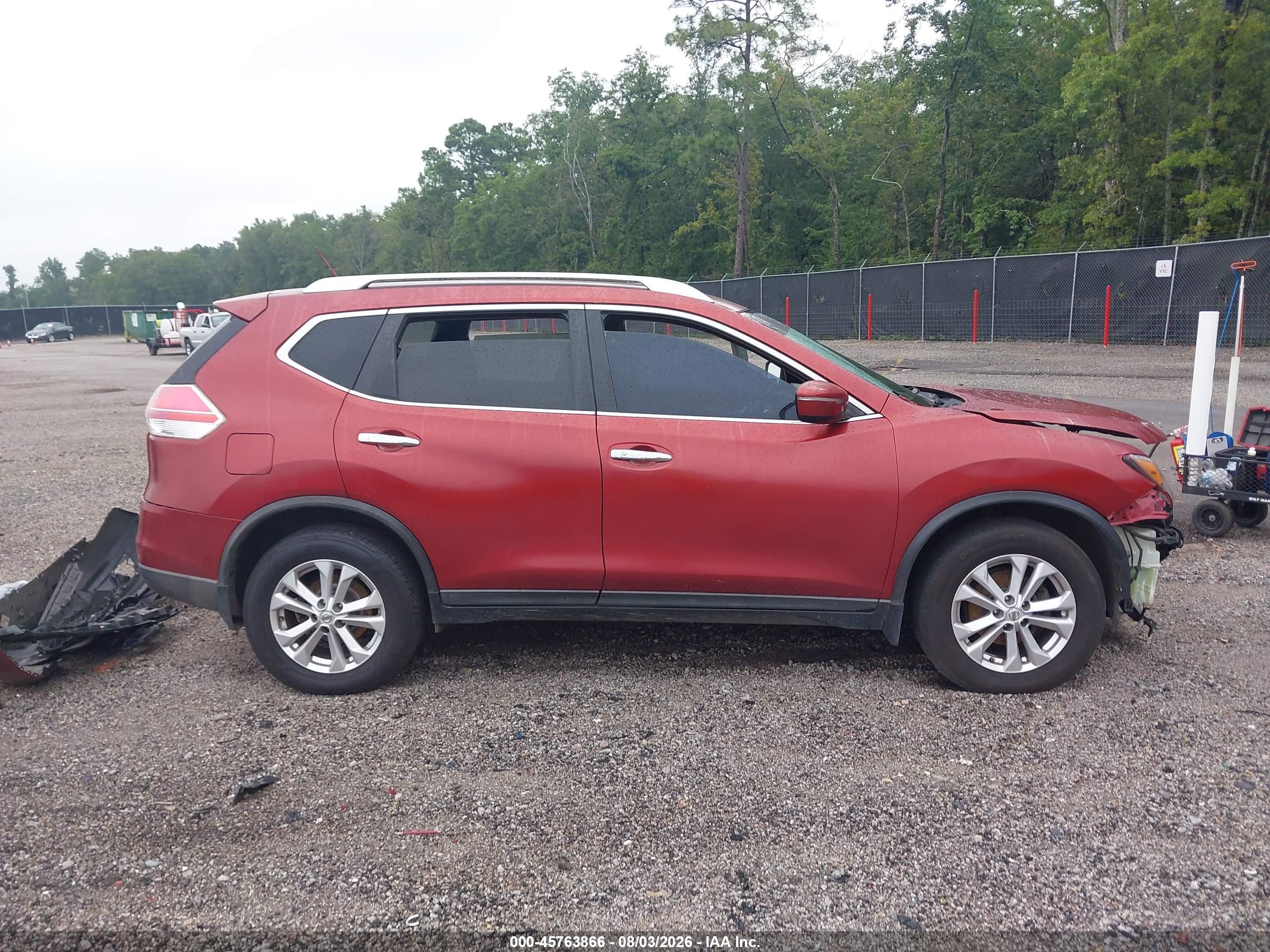 2015 Nissan Rogue Sv Red vin: KNMAT2MT2FP502228