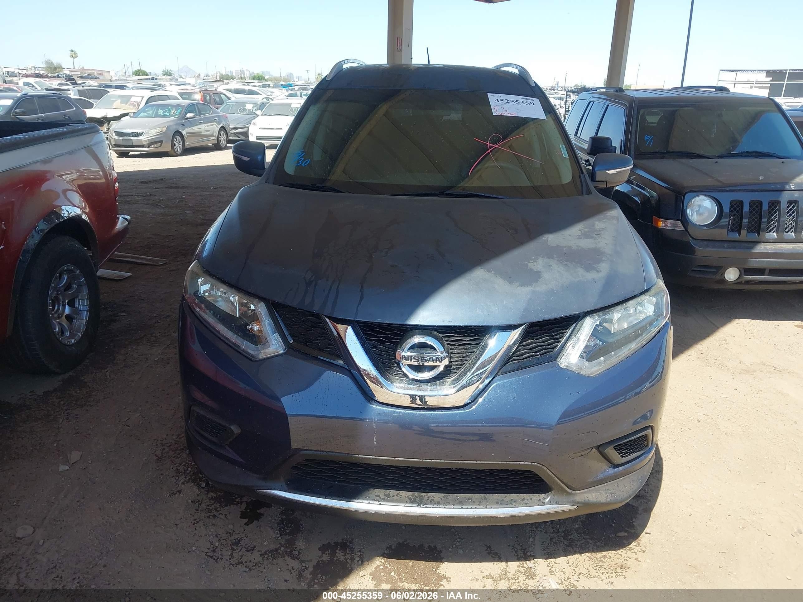 2015 Nissan Rogue Sv Синий vin: KNMAT2MT2FP520096
