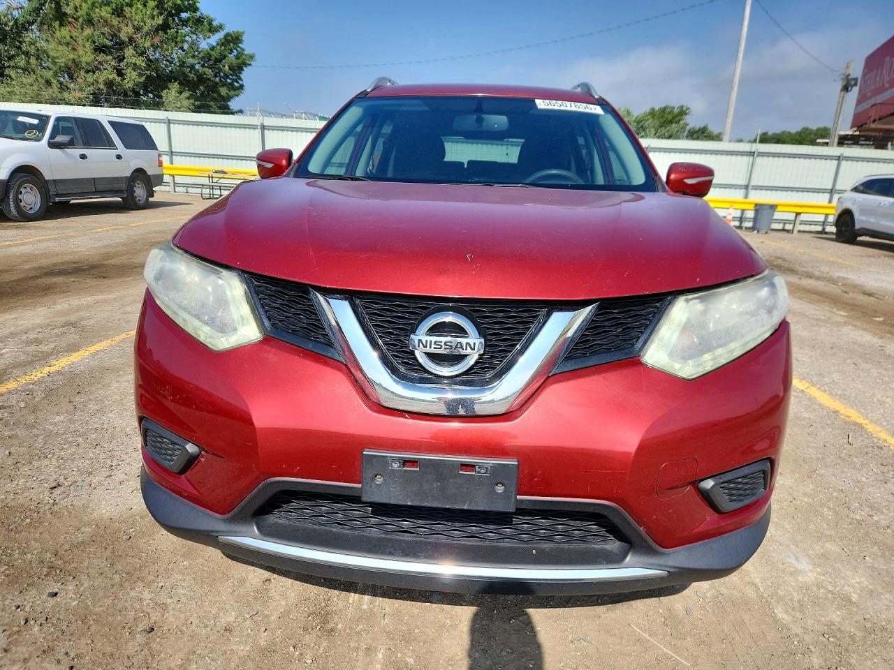 2015 Nissan Rogue Sv Red vin: KNMAT2MT2FP522138