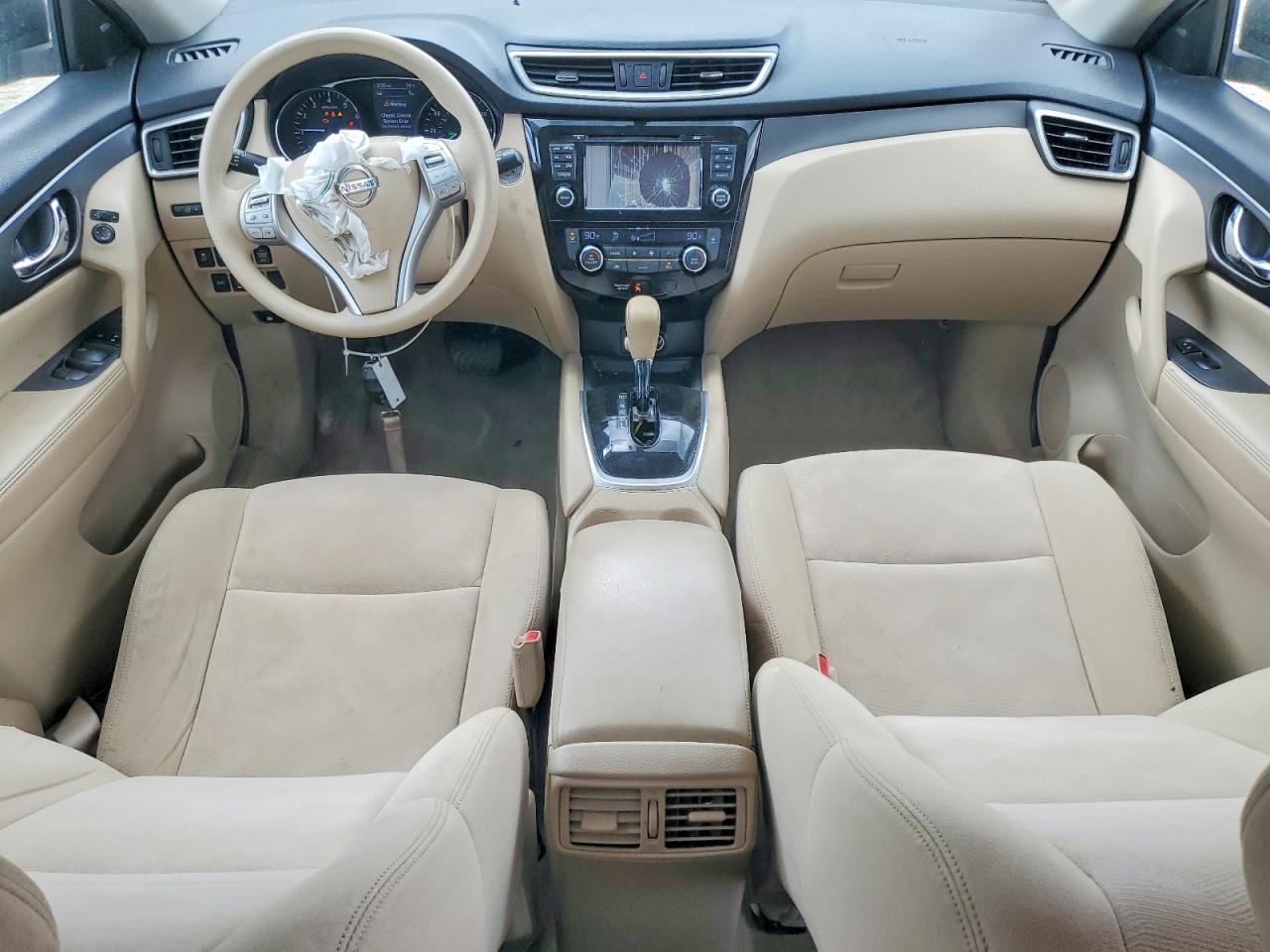 2015 Nissan Rogue Sv White vin: KNMAT2MT2FP523645