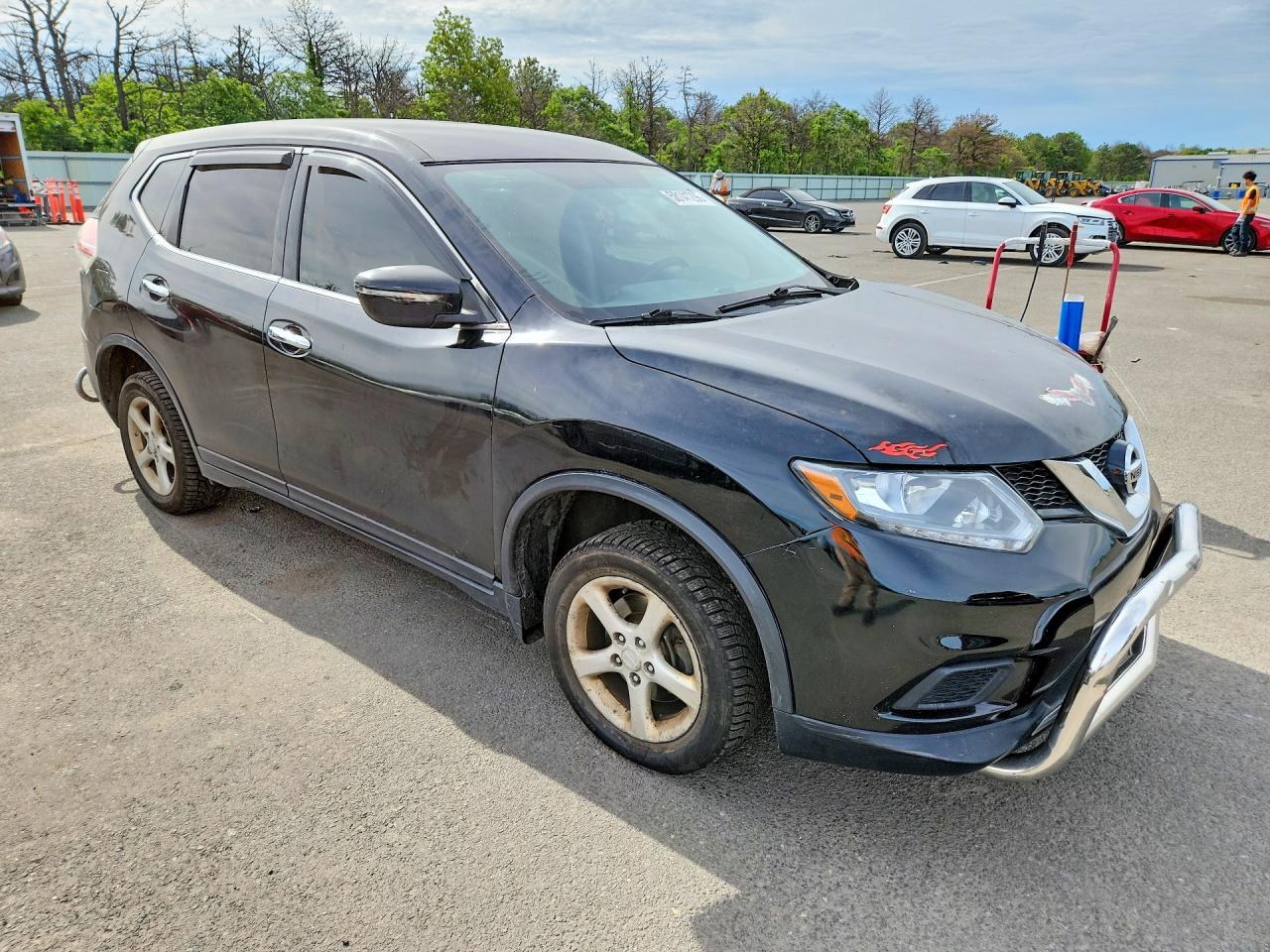 2015 Nissan Rogue S Black vin: KNMAT2MT2FP531065