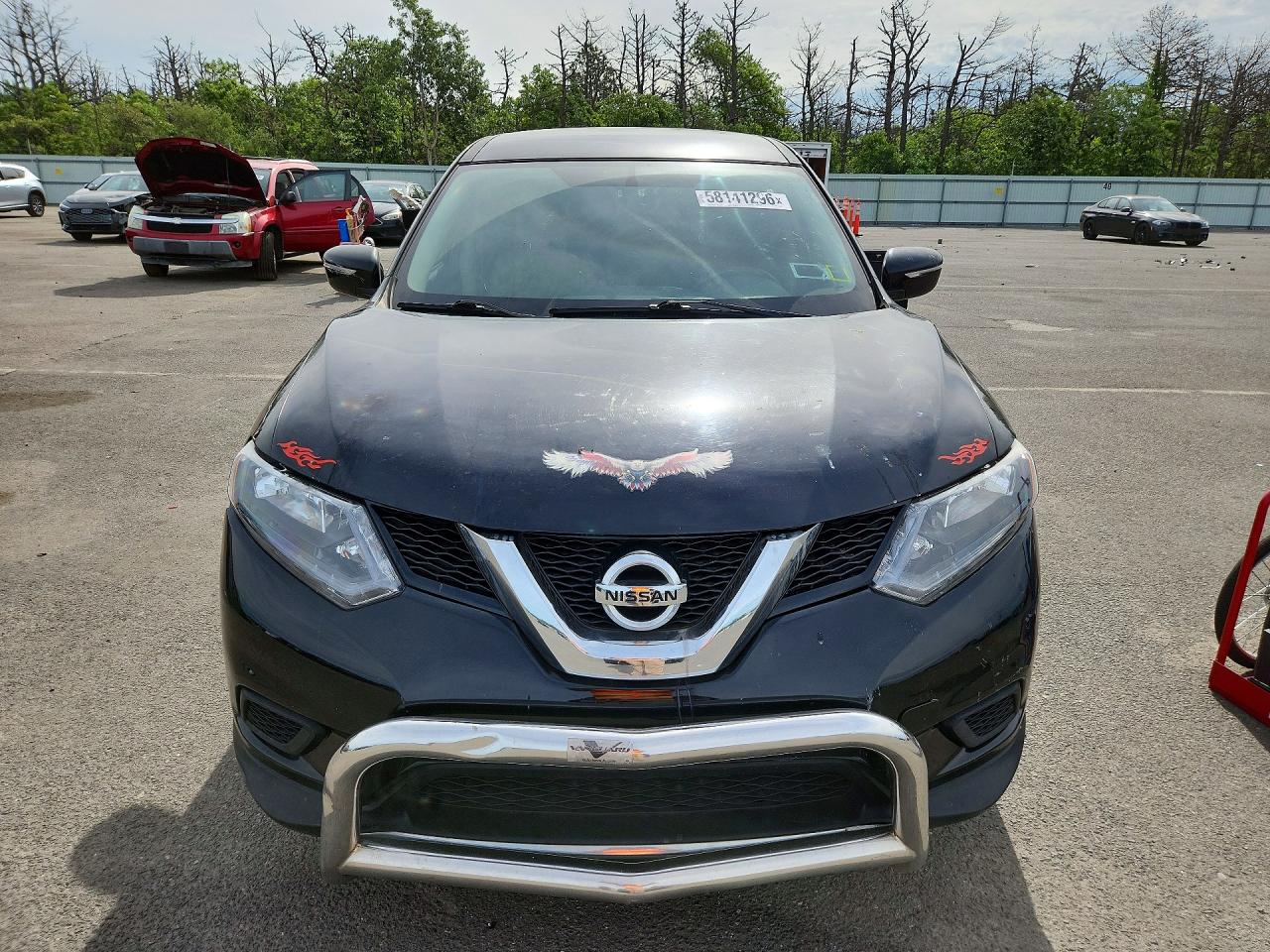 2015 Nissan Rogue S Black vin: KNMAT2MT2FP531065