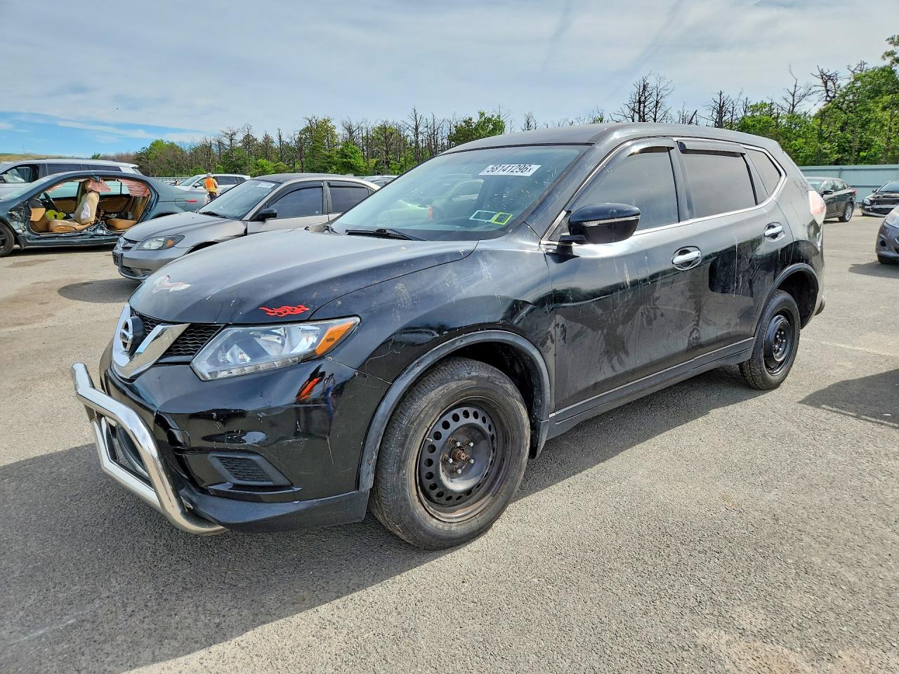 2015 Nissan Rogue S Black vin: KNMAT2MT2FP531065