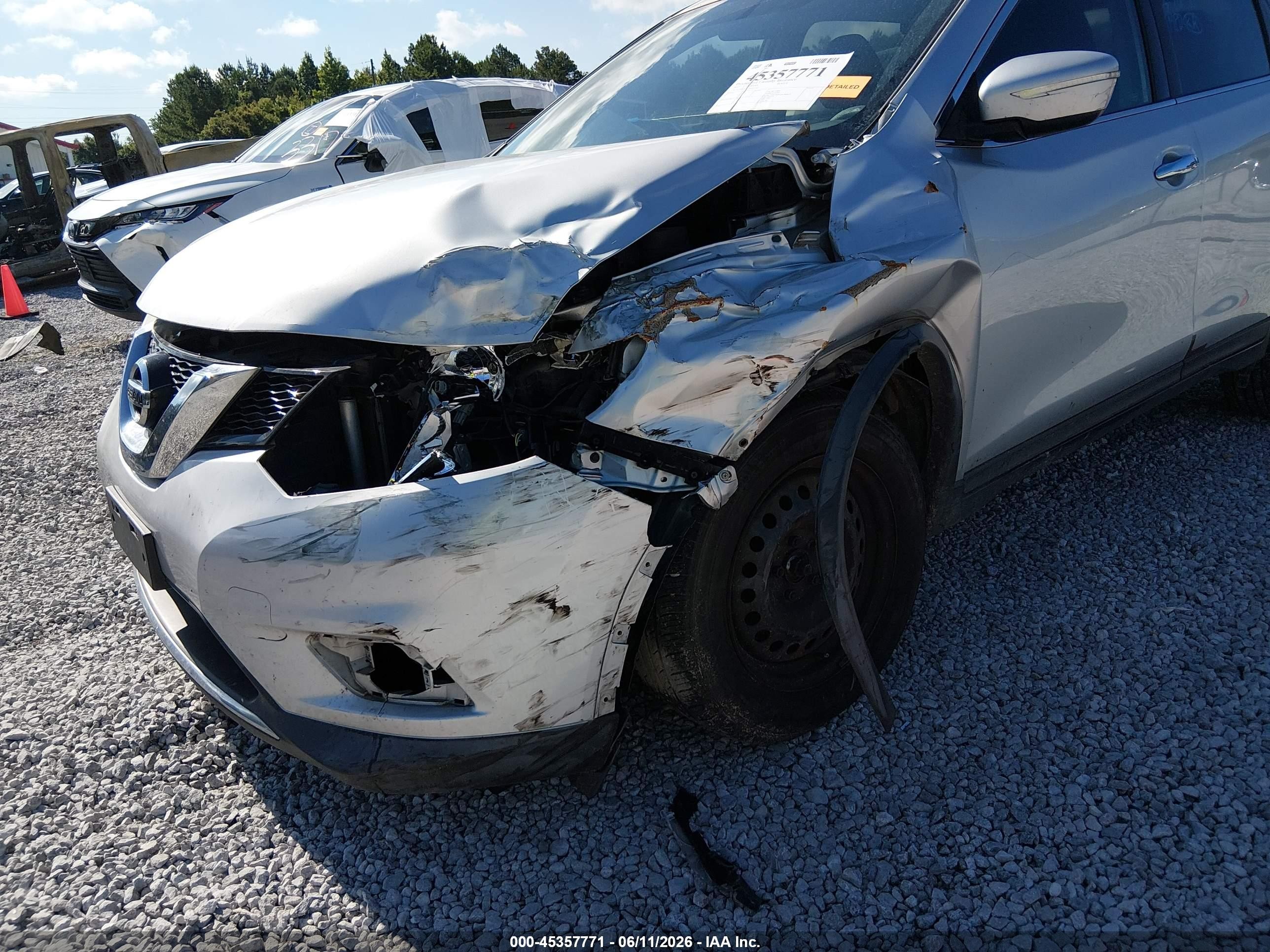 2015 Nissan Rogue S/sl/sv Silver vin: KNMAT2MT2FP541742