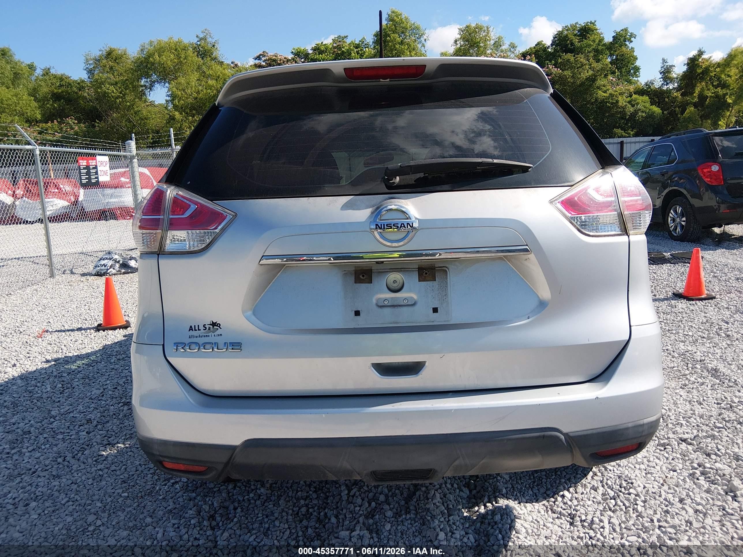 2015 Nissan Rogue S/sl/sv Silver vin: KNMAT2MT2FP541742