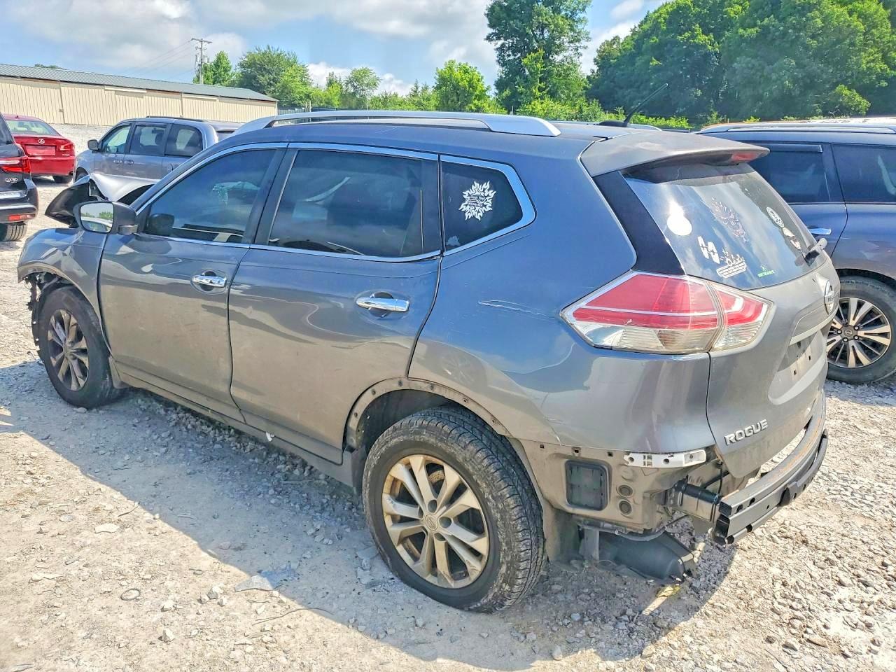 2015 Nissan Rogue Sv Gray vin: KNMAT2MT2FP543054