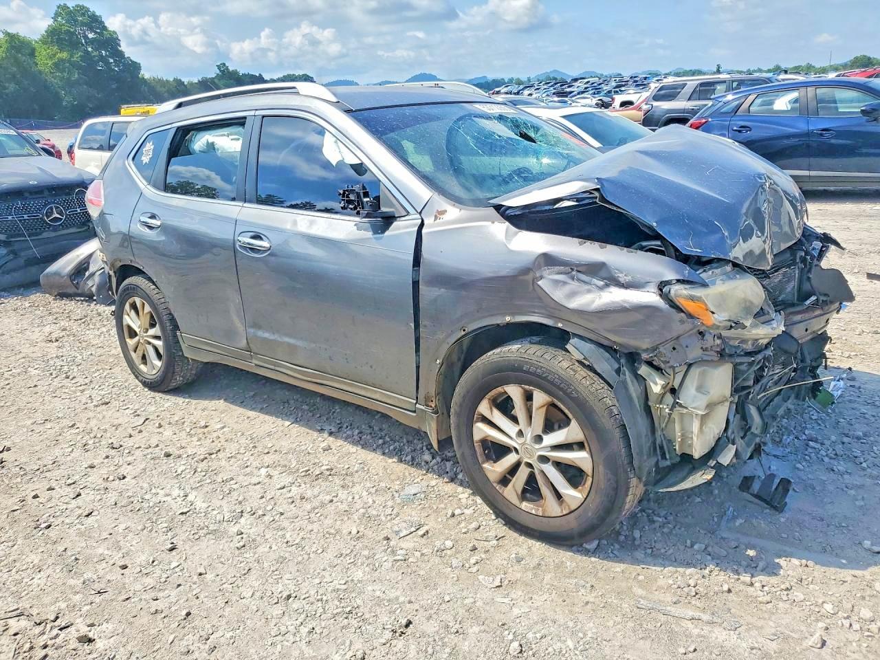 2015 Nissan Rogue Sv Gray vin: KNMAT2MT2FP543054