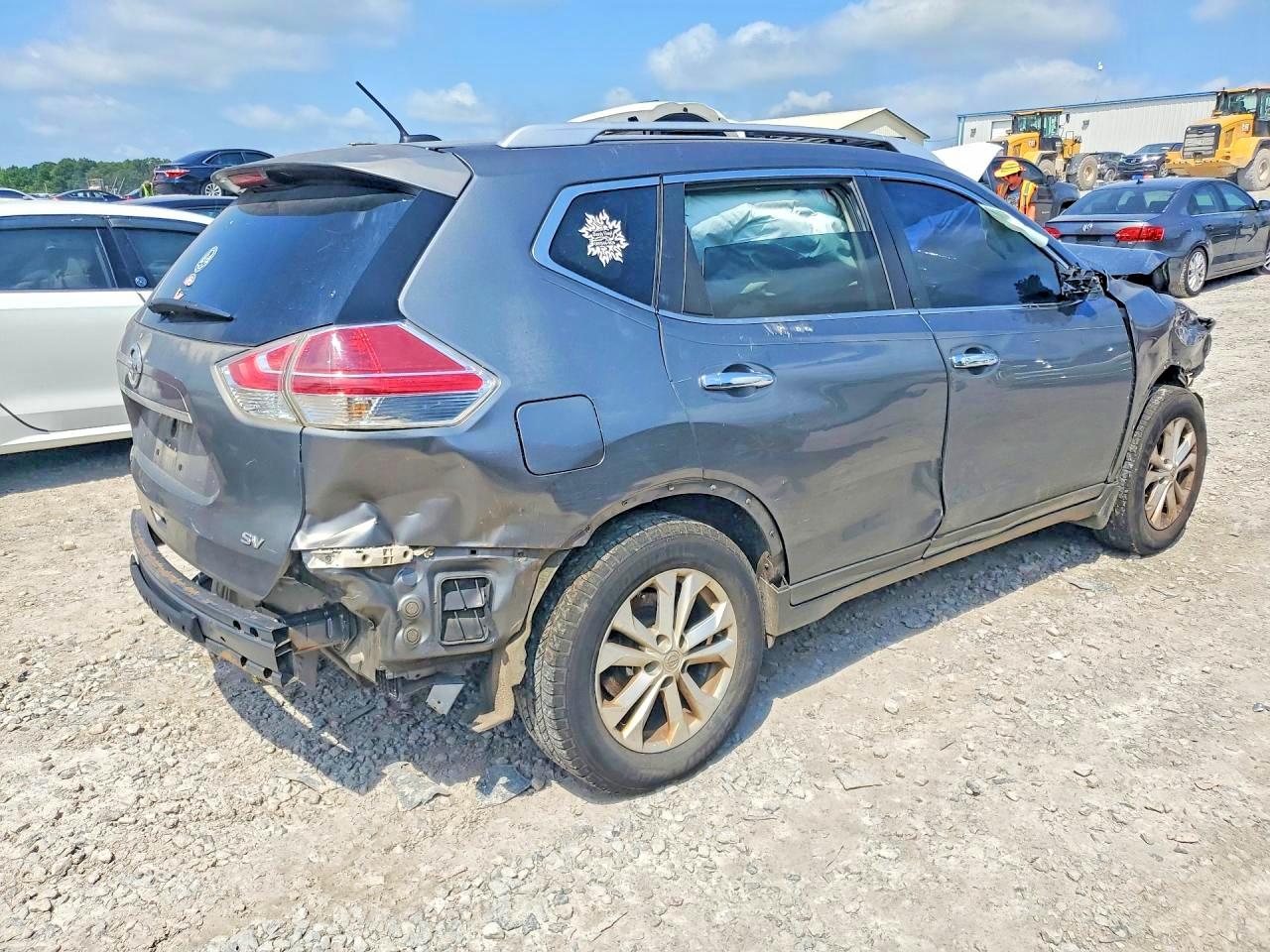 2015 Nissan Rogue Sv Gray vin: KNMAT2MT2FP543054