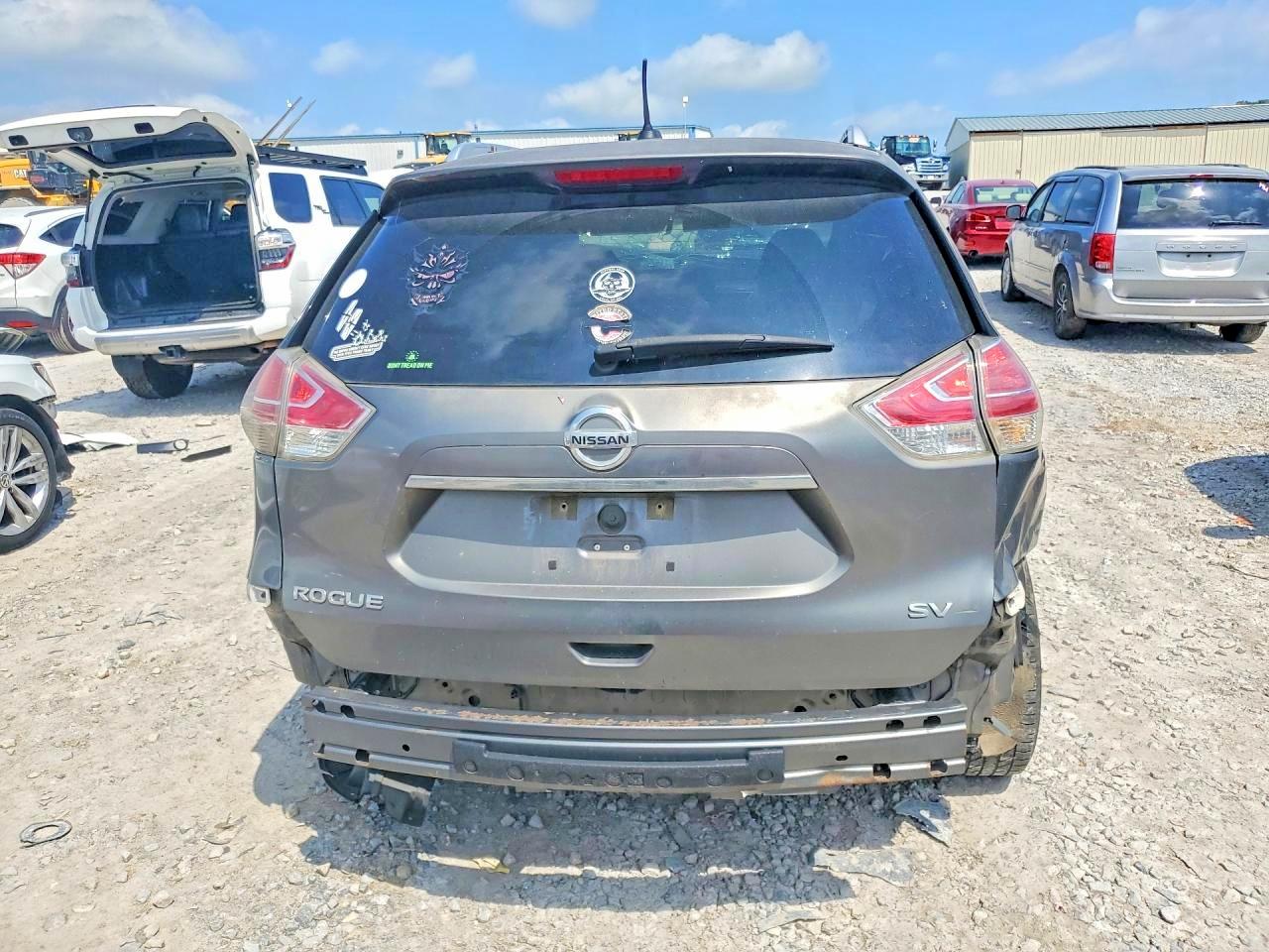 2015 Nissan Rogue Sv Gray vin: KNMAT2MT2FP543054