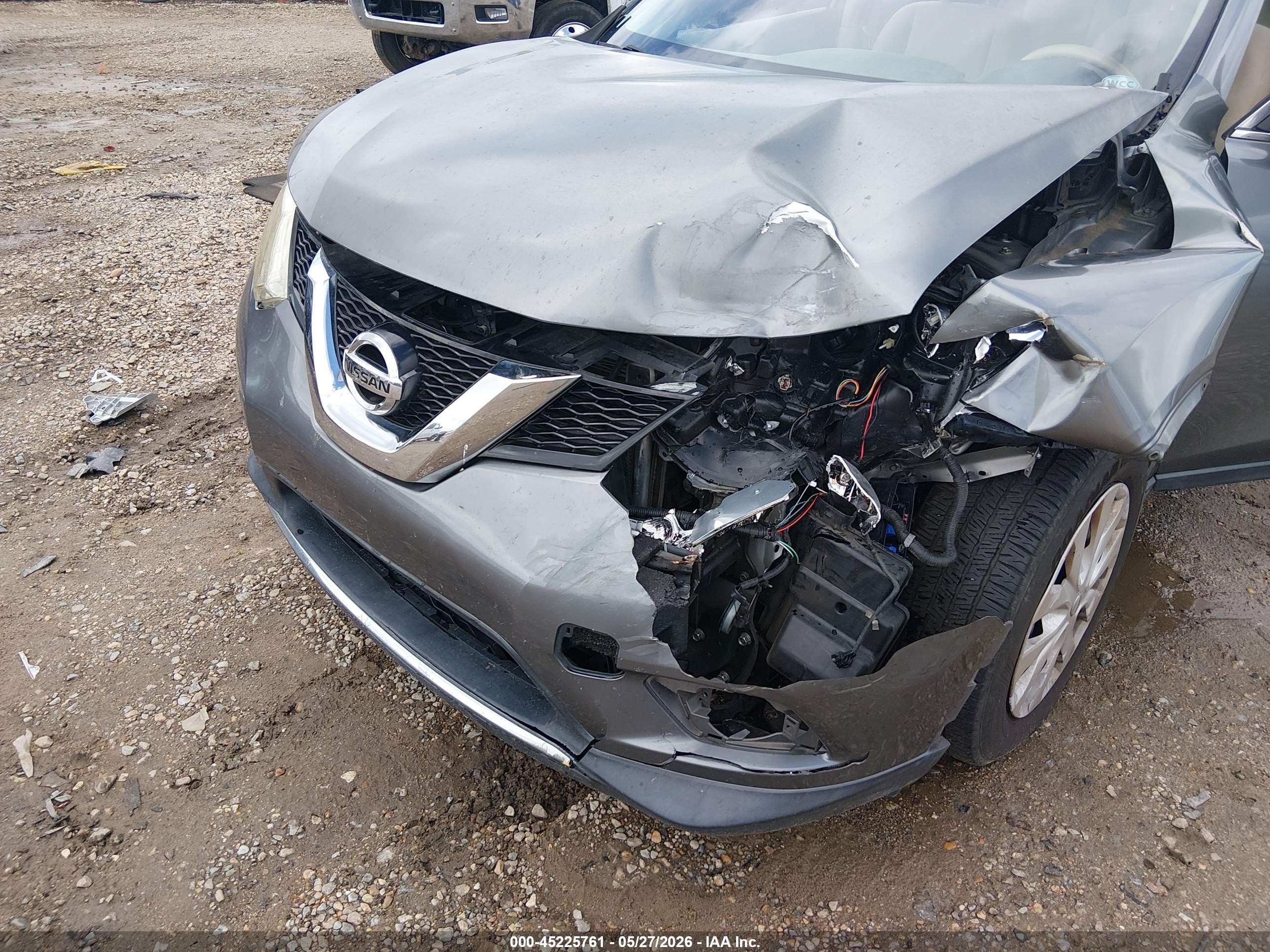 2015 Nissan Rogue S Gray vin: KNMAT2MT2FP551493