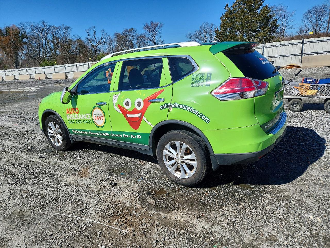 2015 Nissan Rogue Sv Green vin: KNMAT2MT2FP553969