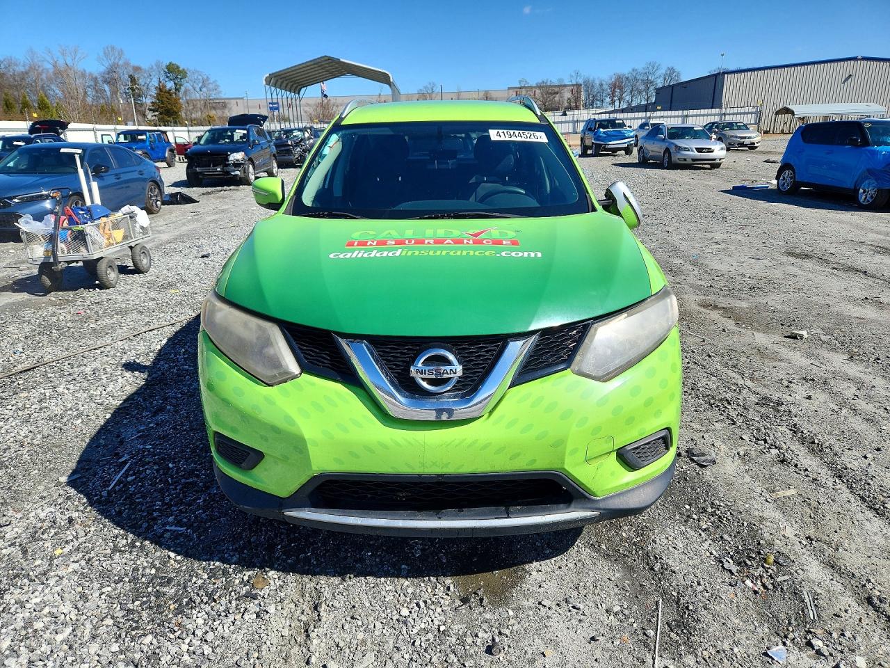 2015 Nissan Rogue Sv Green vin: KNMAT2MT2FP553969