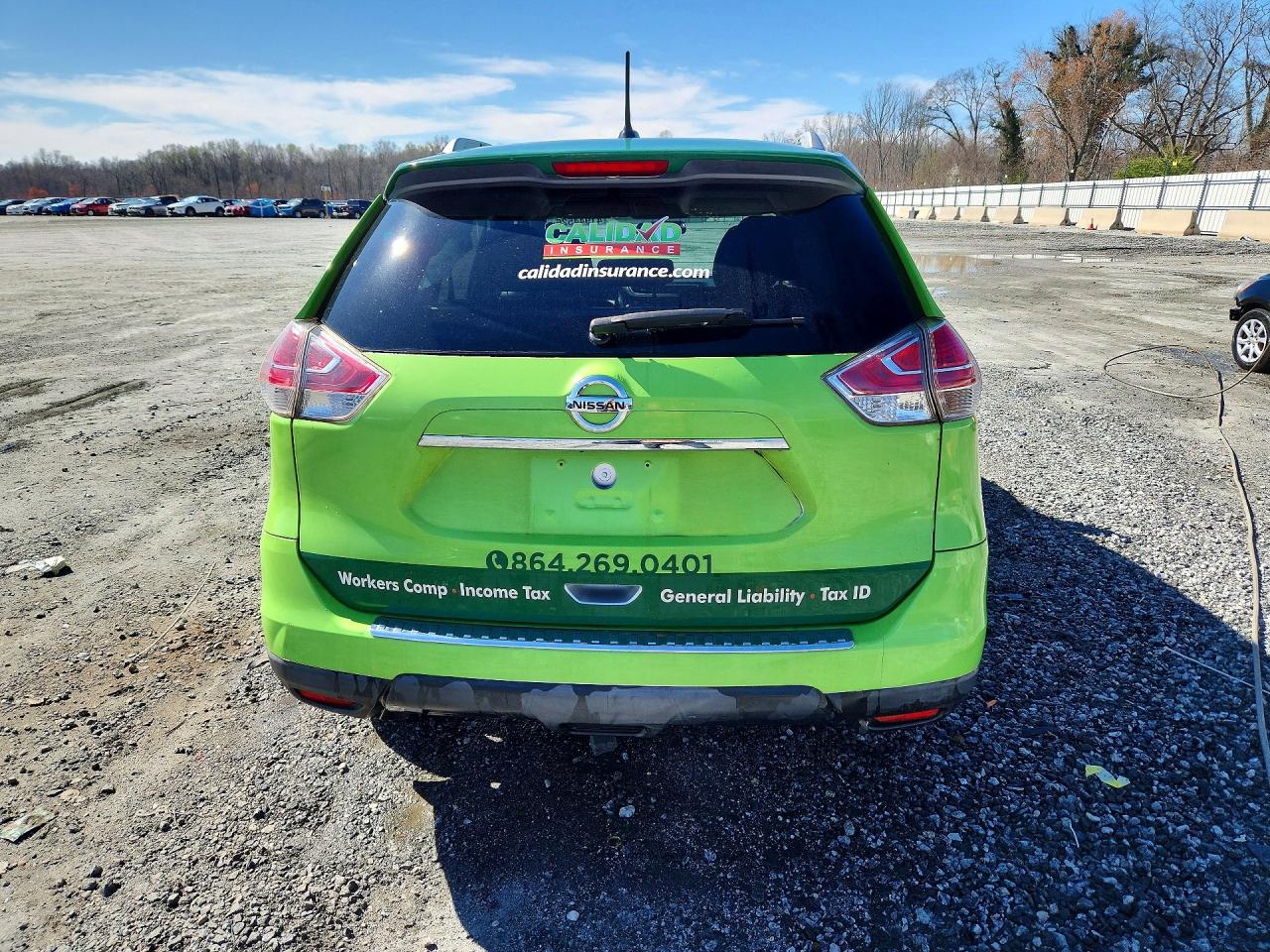 2015 Nissan Rogue Sv Green vin: KNMAT2MT2FP553969
