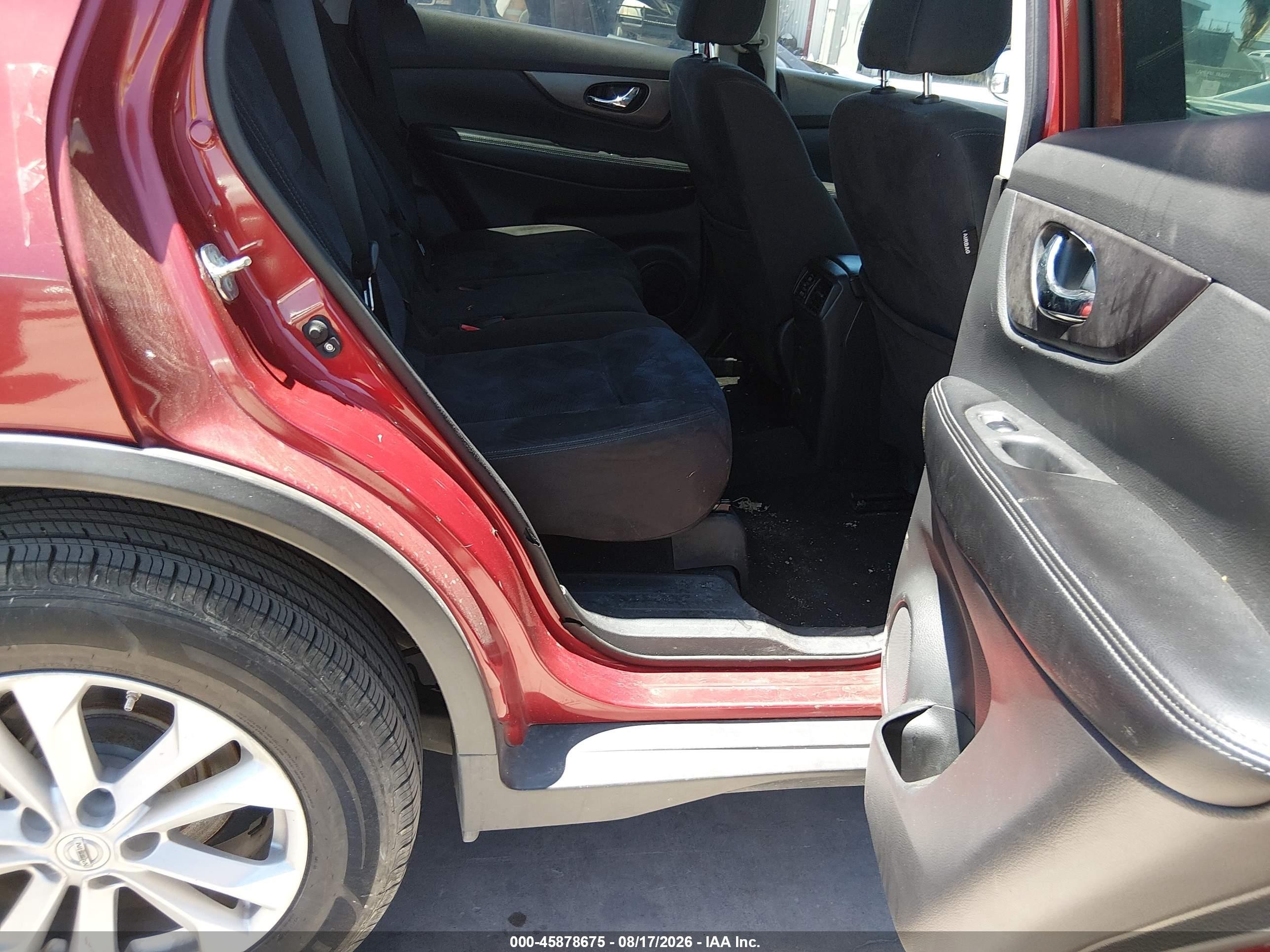2015 Nissan Rogue Sv Темно-бордовый vin: KNMAT2MT2FP561599