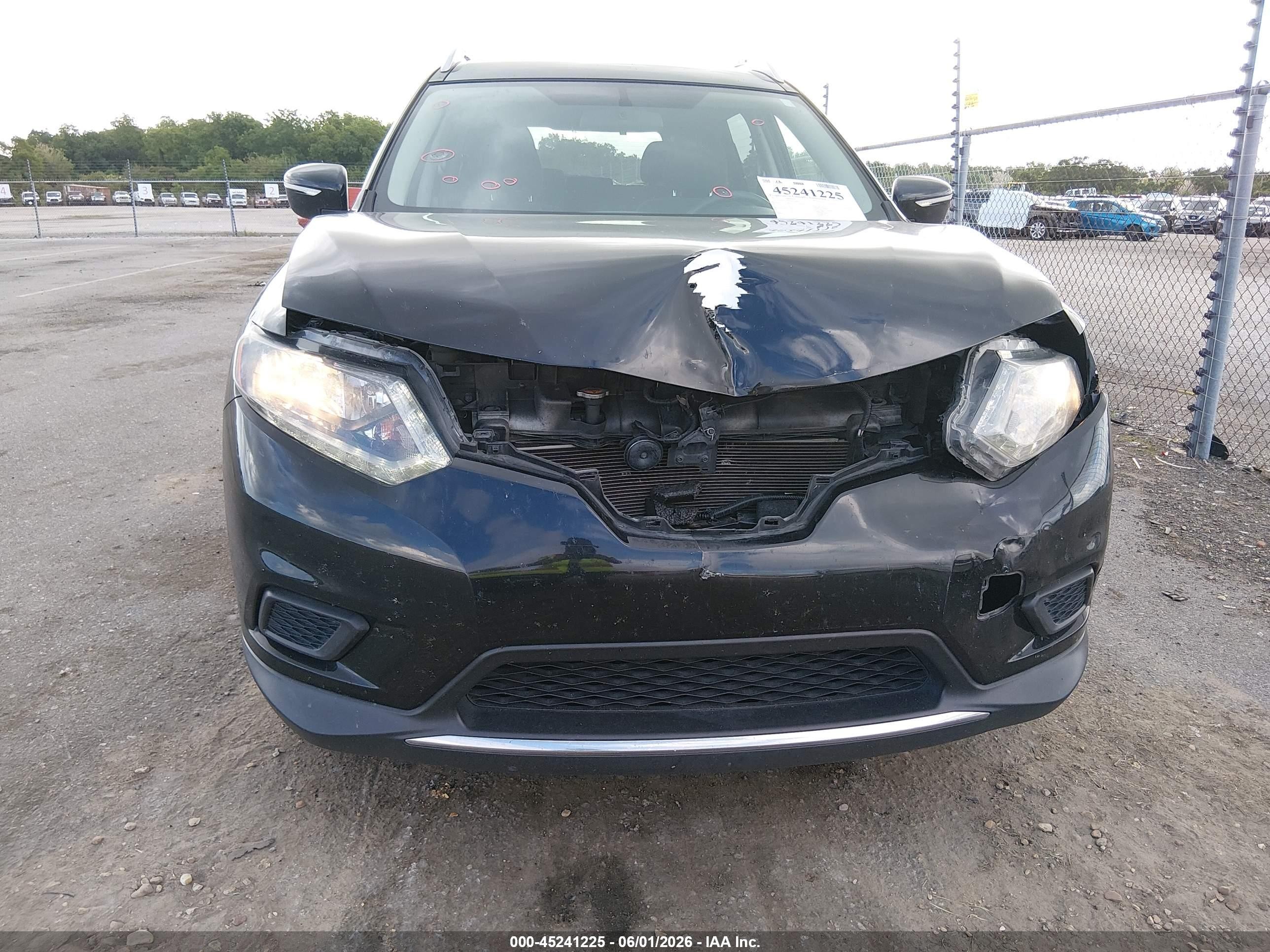 2015 Nissan Rogue Sv Black vin: KNMAT2MT3FP504487