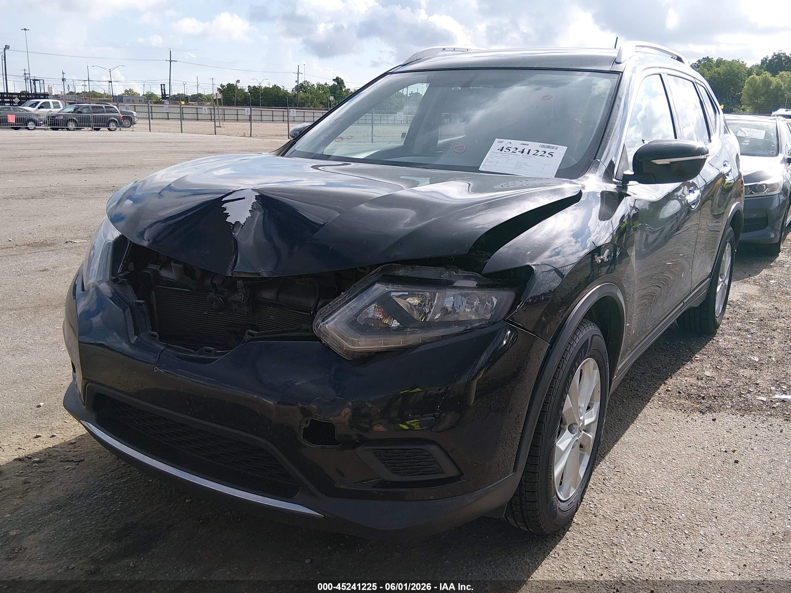 2015 Nissan Rogue Sv Black vin: KNMAT2MT3FP504487