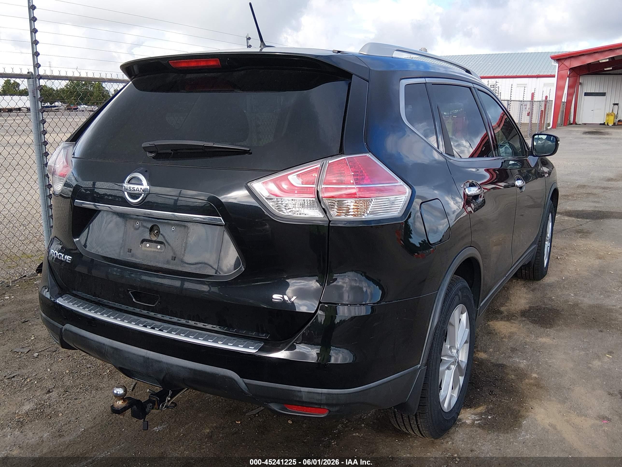 2015 Nissan Rogue Sv Black vin: KNMAT2MT3FP504487