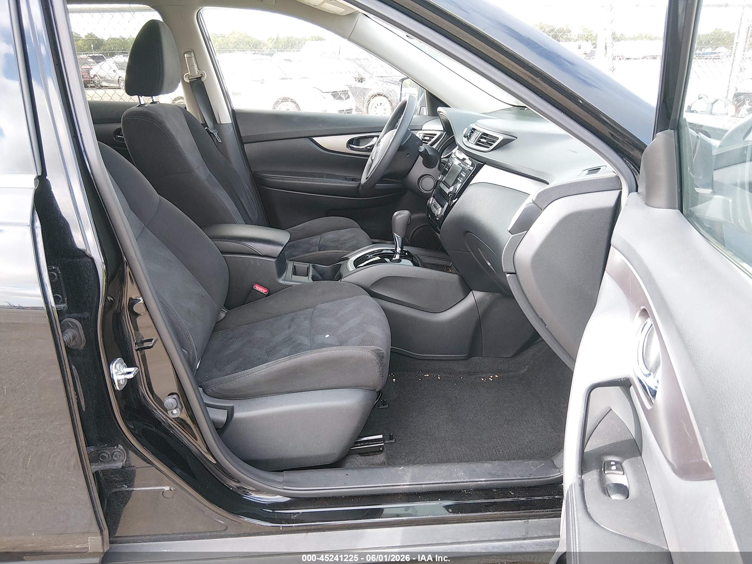 2015 Nissan Rogue Sv Black vin: KNMAT2MT3FP504487
