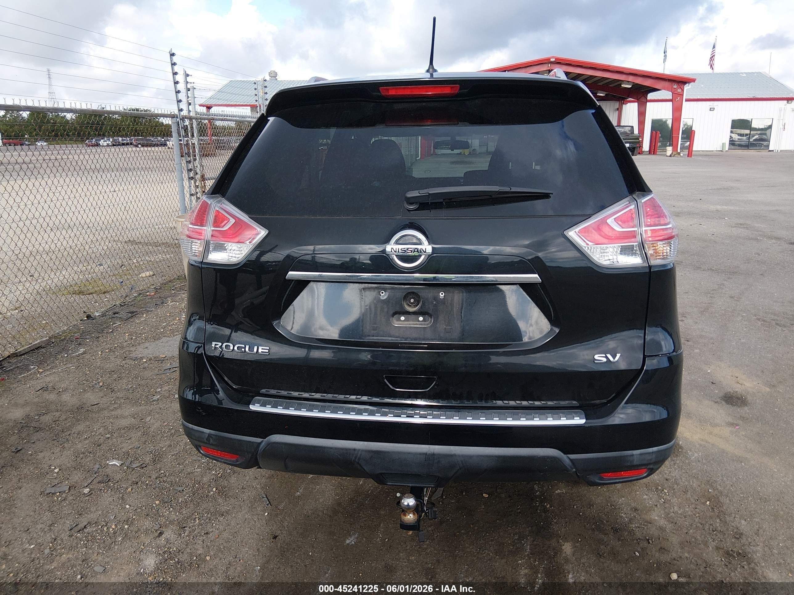 2015 Nissan Rogue Sv Black vin: KNMAT2MT3FP504487