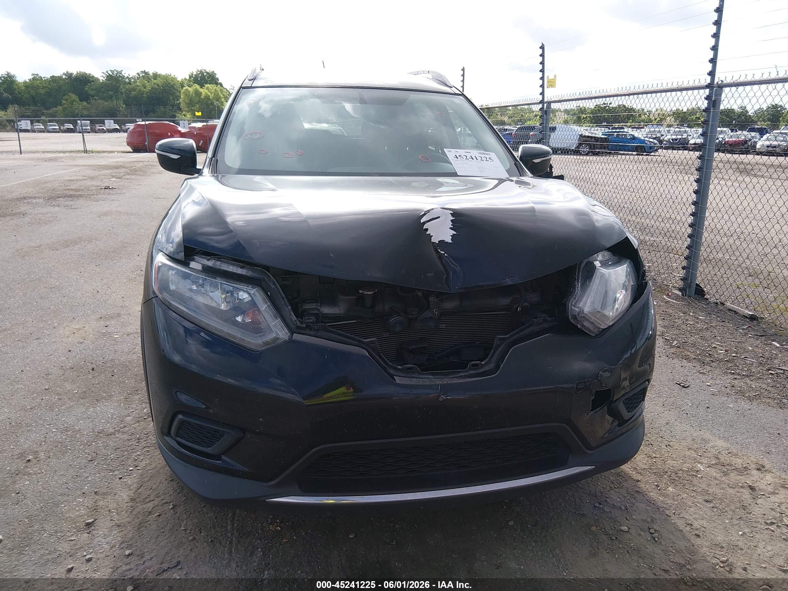 2015 Nissan Rogue Sv Black vin: KNMAT2MT3FP504487