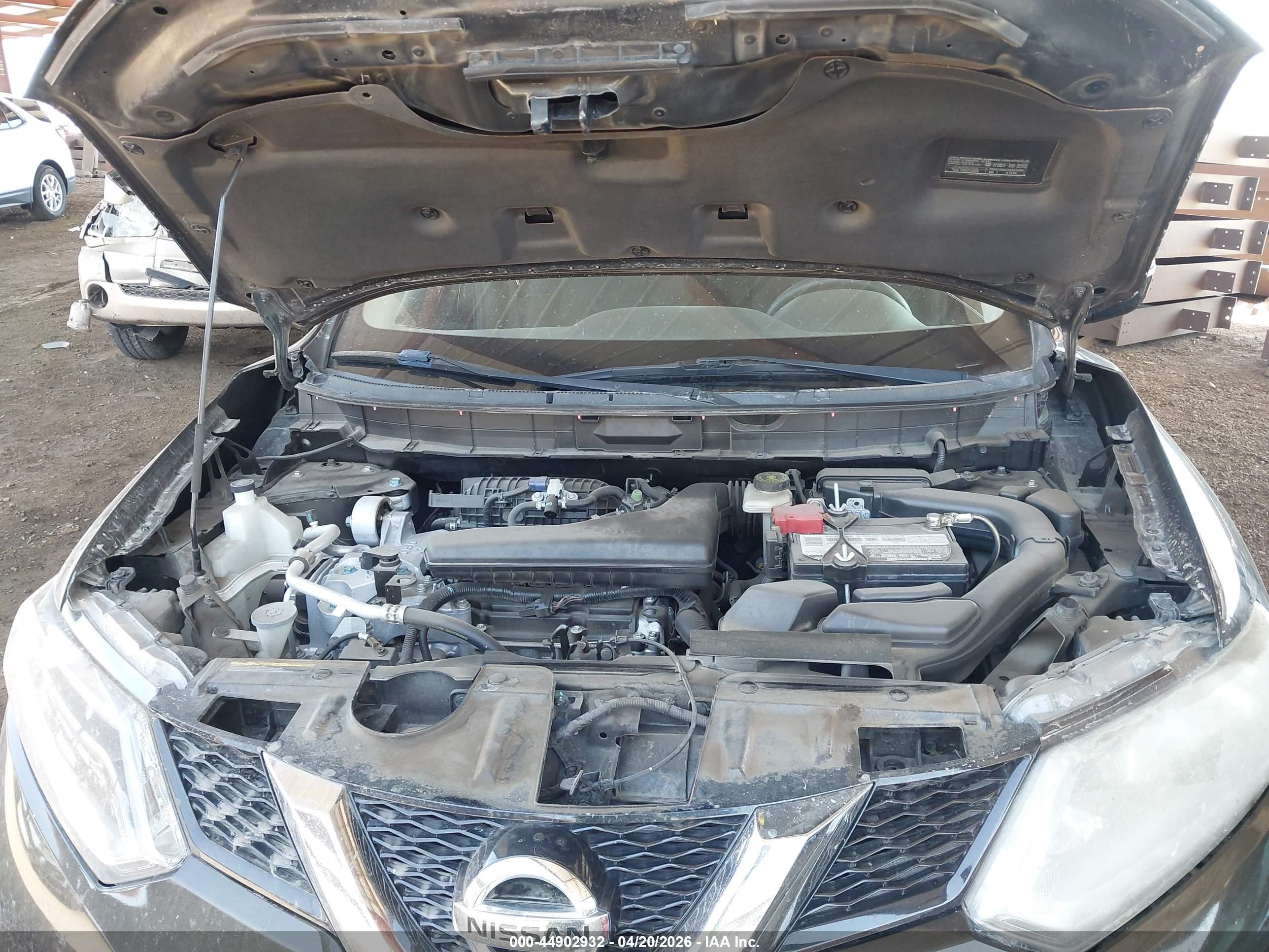 2015 Nissan Rogue S Серый vin: KNMAT2MT3FP506160