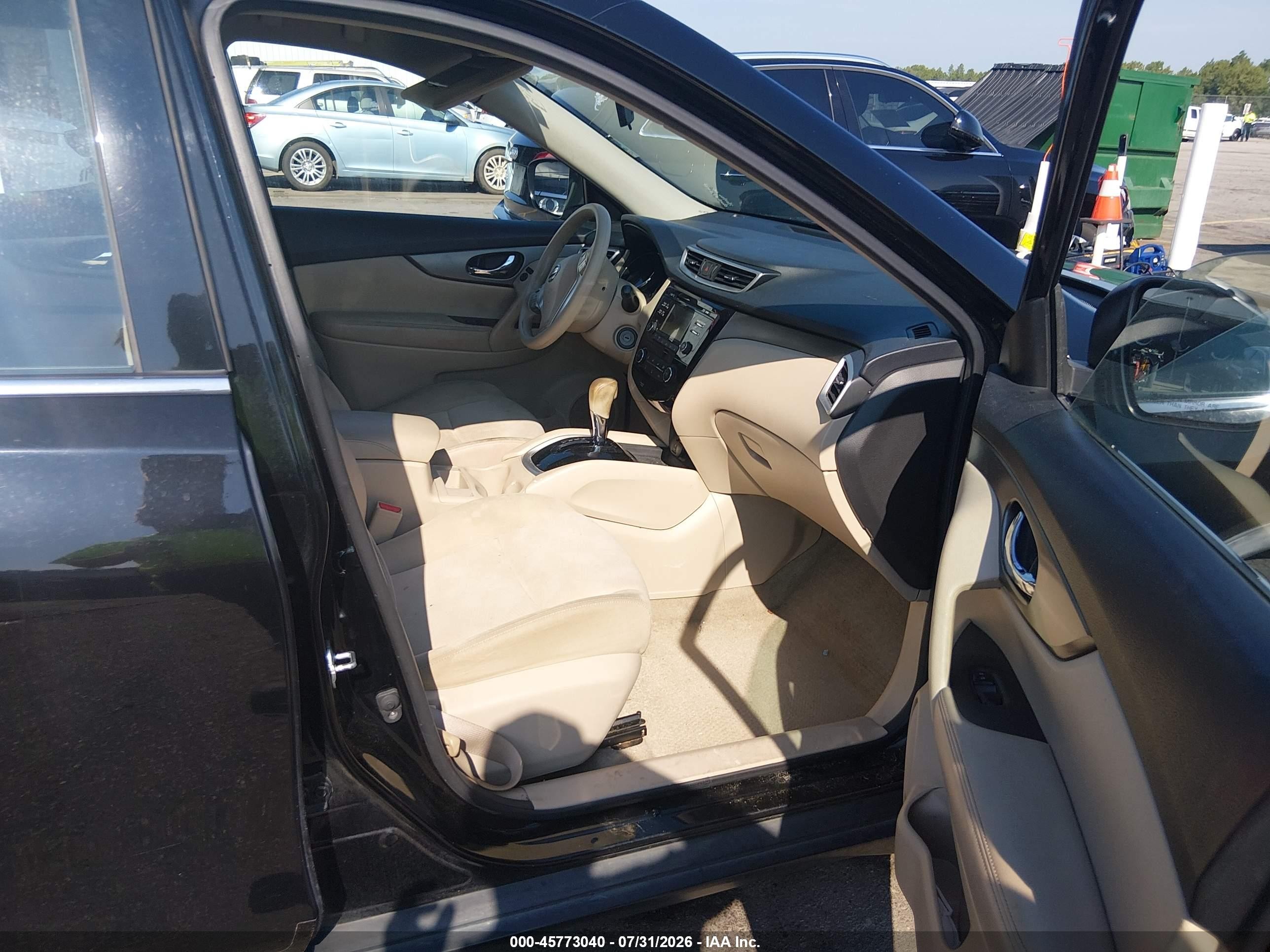2015 Nissan Rogue S Black vin: KNMAT2MT3FP510242