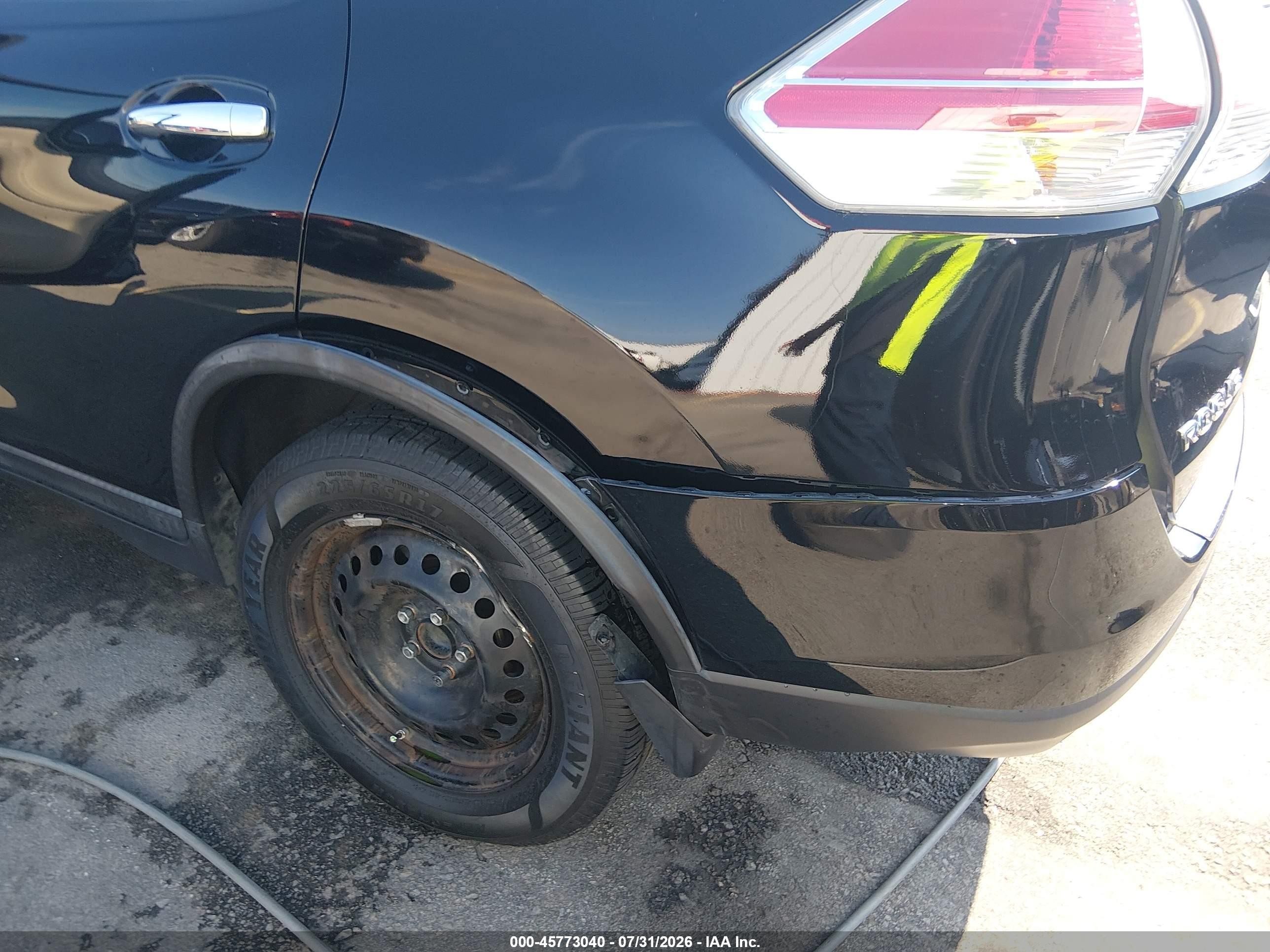 2015 Nissan Rogue S Black vin: KNMAT2MT3FP510242