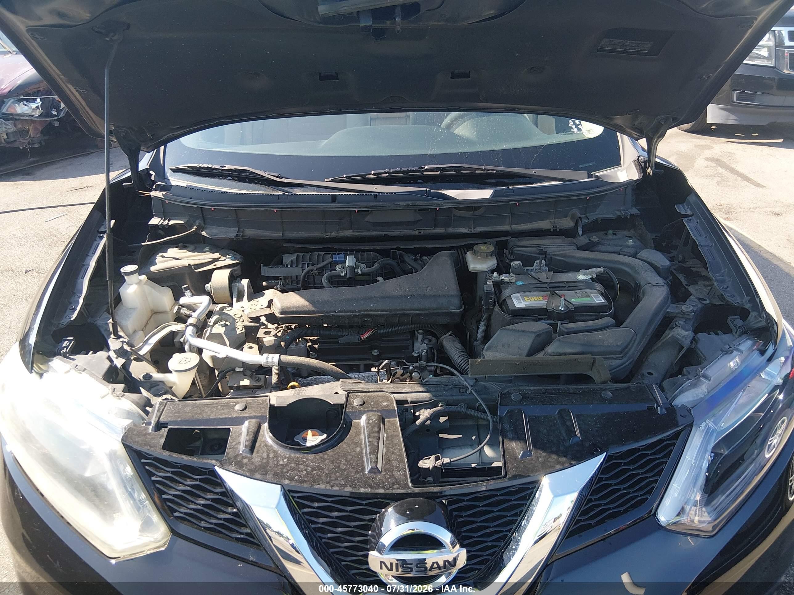 2015 Nissan Rogue S Black vin: KNMAT2MT3FP510242