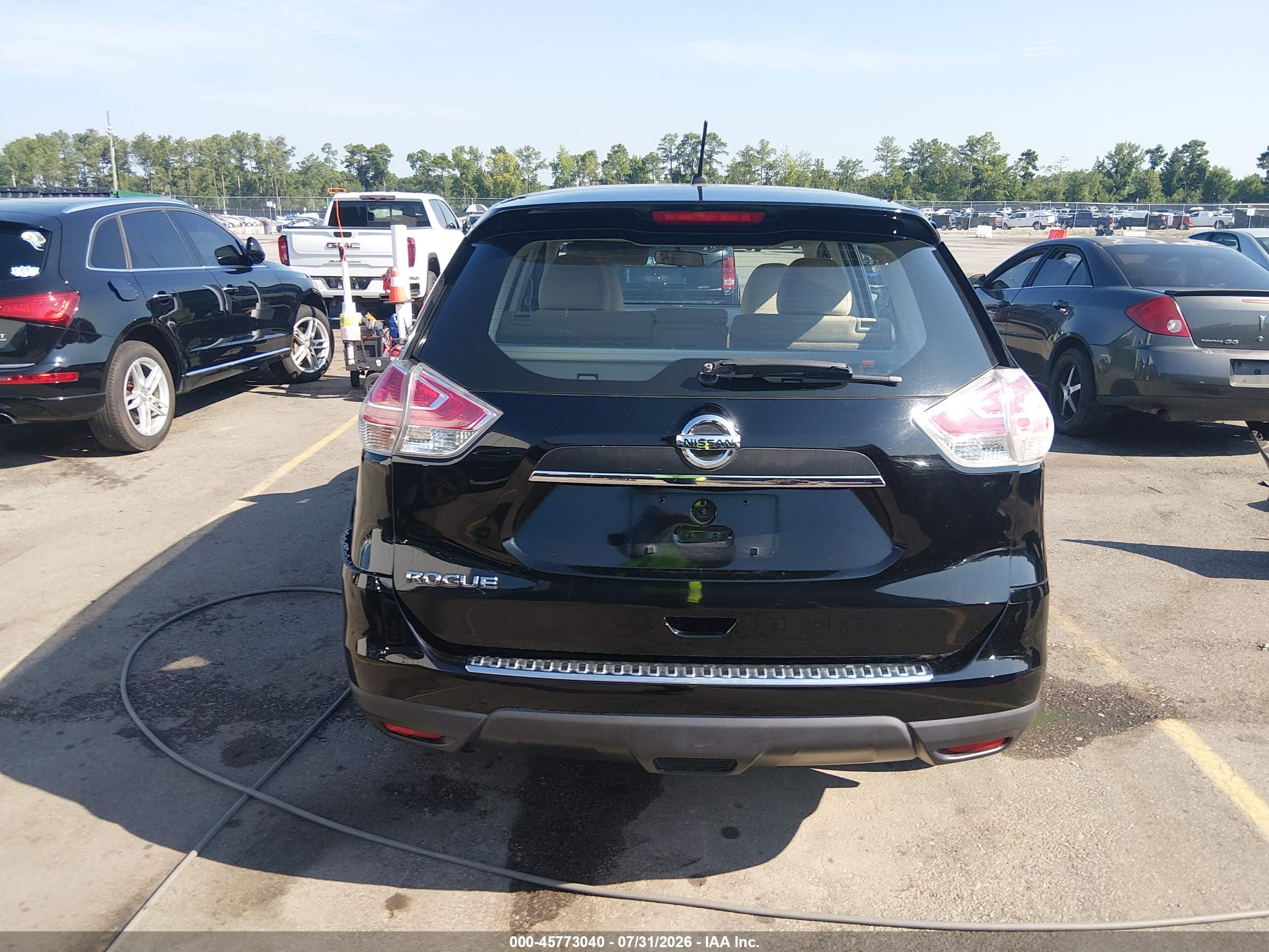 2015 Nissan Rogue S Black vin: KNMAT2MT3FP510242