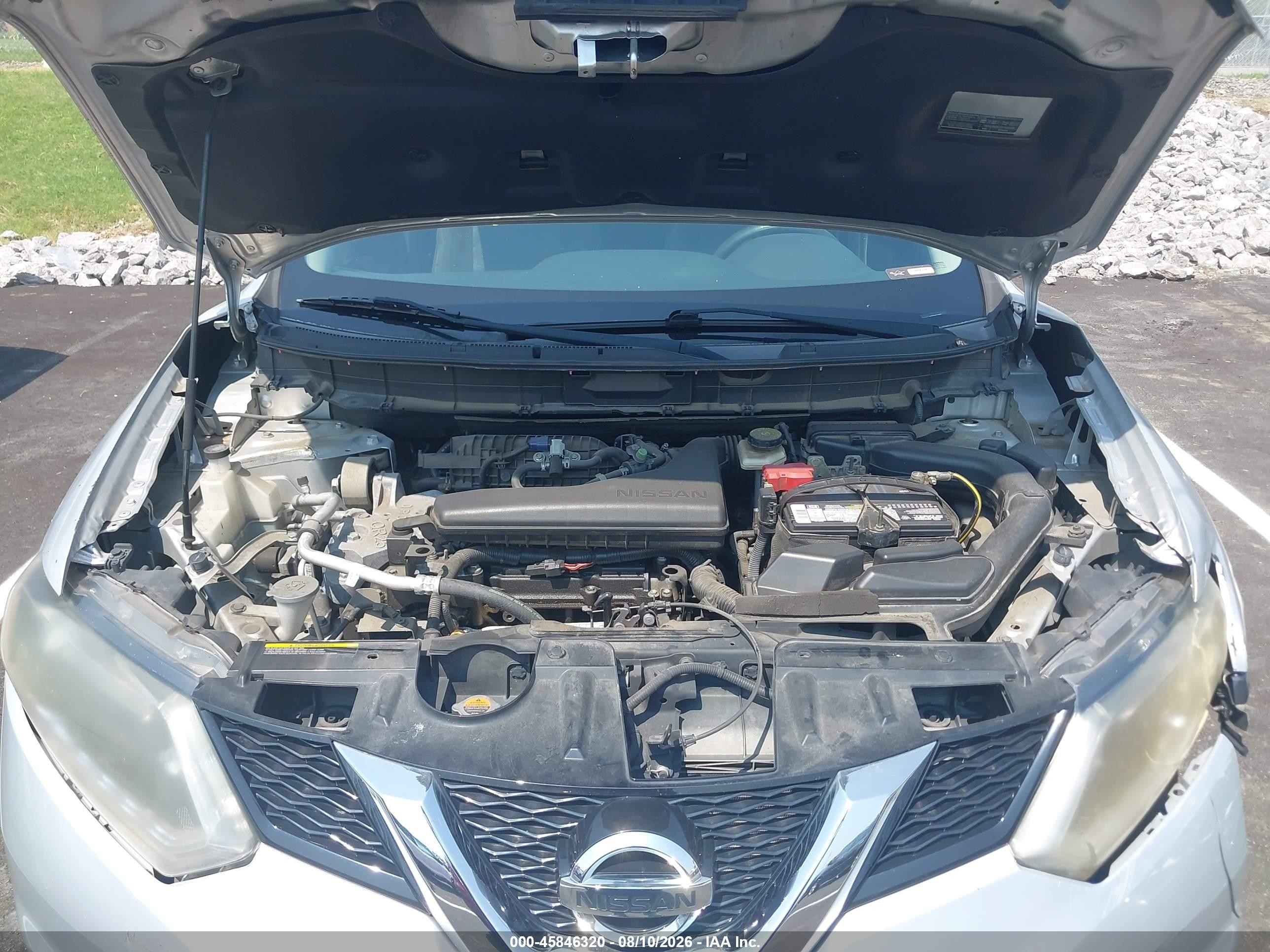 2015 Nissan Rogue Sv Серебряный vin: KNMAT2MT3FP517126