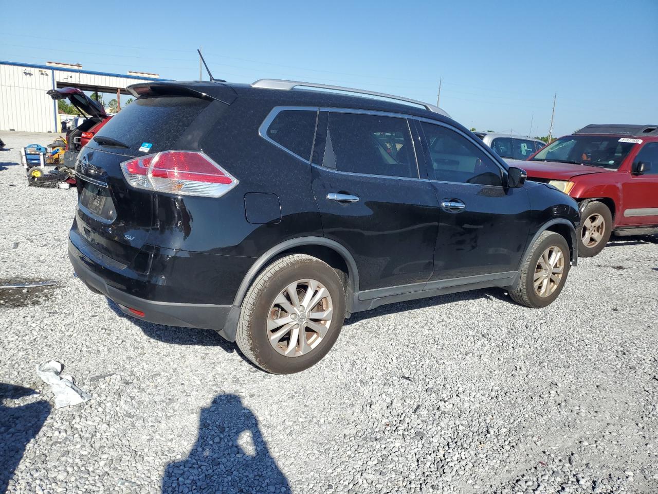 2015 Nissan Rogue S Black vin: KNMAT2MT3FP529678