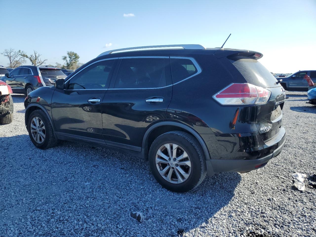 2015 Nissan Rogue S Black vin: KNMAT2MT3FP529678