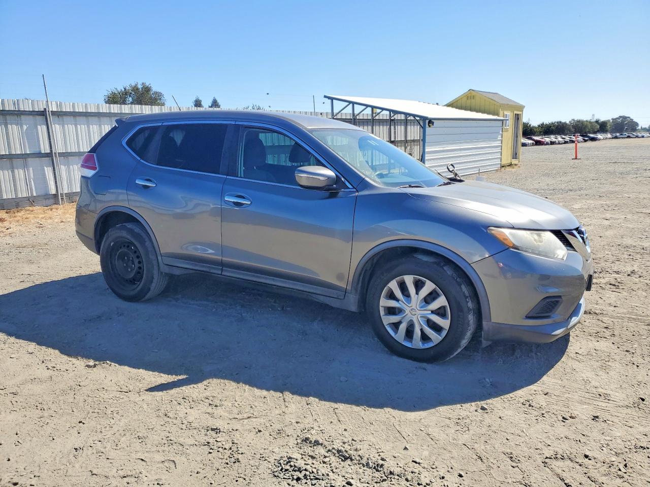 2015 Nissan Rogue S Gray vin: KNMAT2MT3FP535027