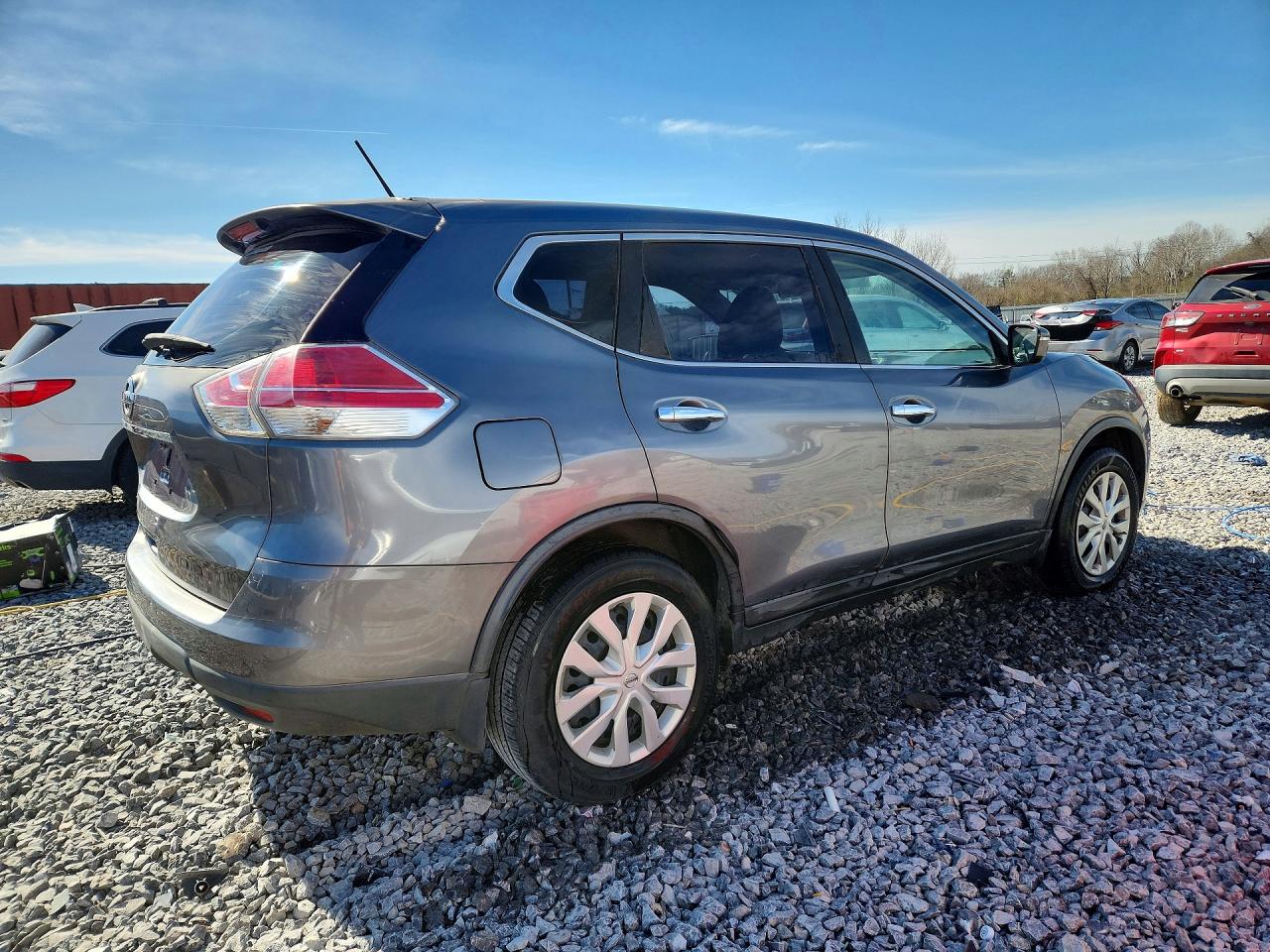 2015 Nissan Rogue S Gray vin: KNMAT2MT3FP551809