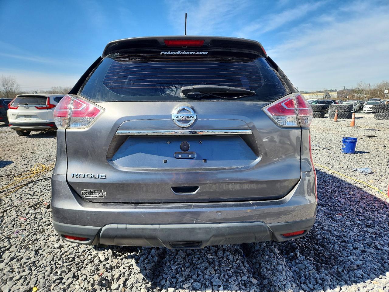 2015 Nissan Rogue S Gray vin: KNMAT2MT3FP551809