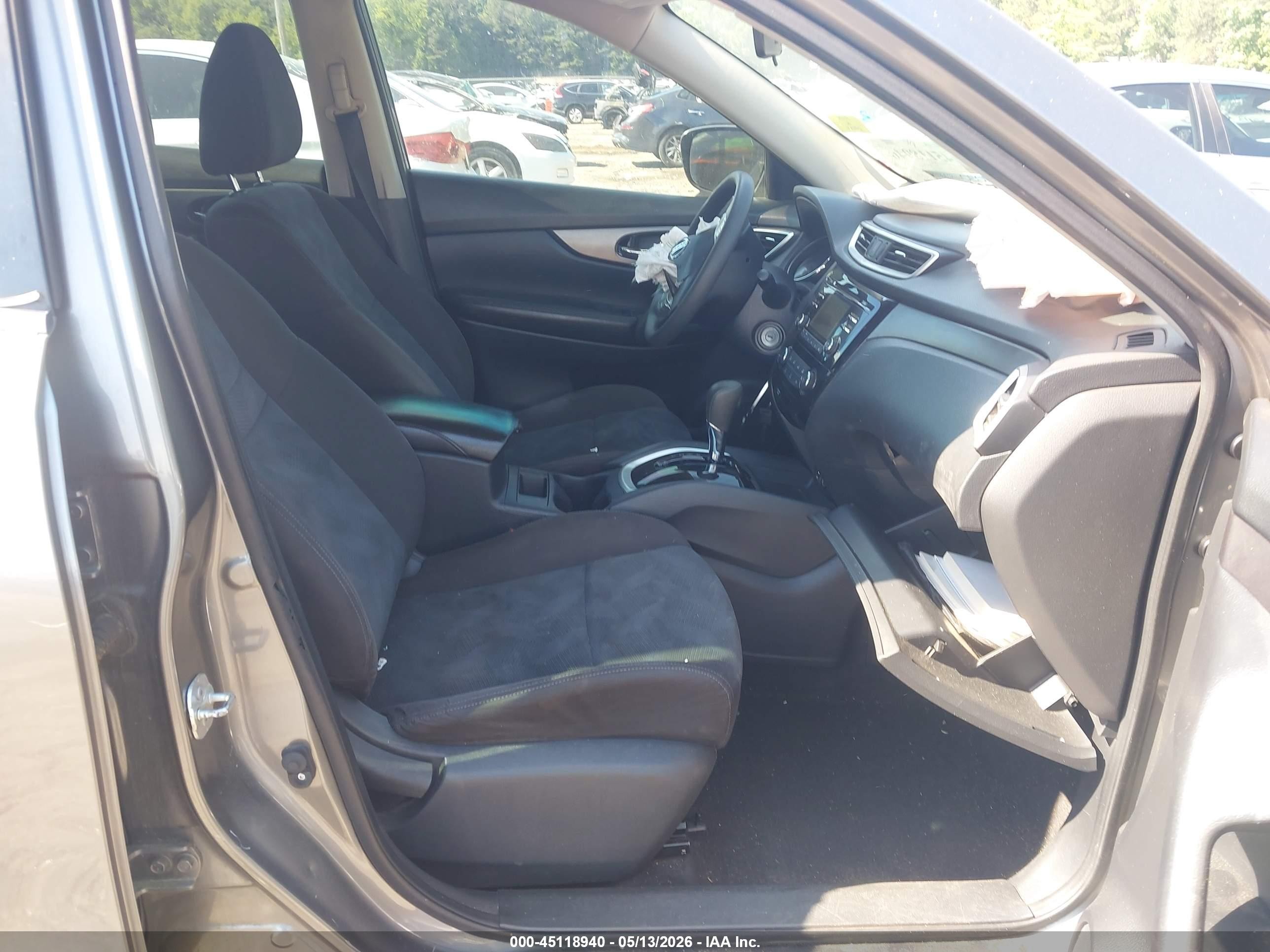 2015 Nissan Rogue S Gray vin: KNMAT2MT3FP557819