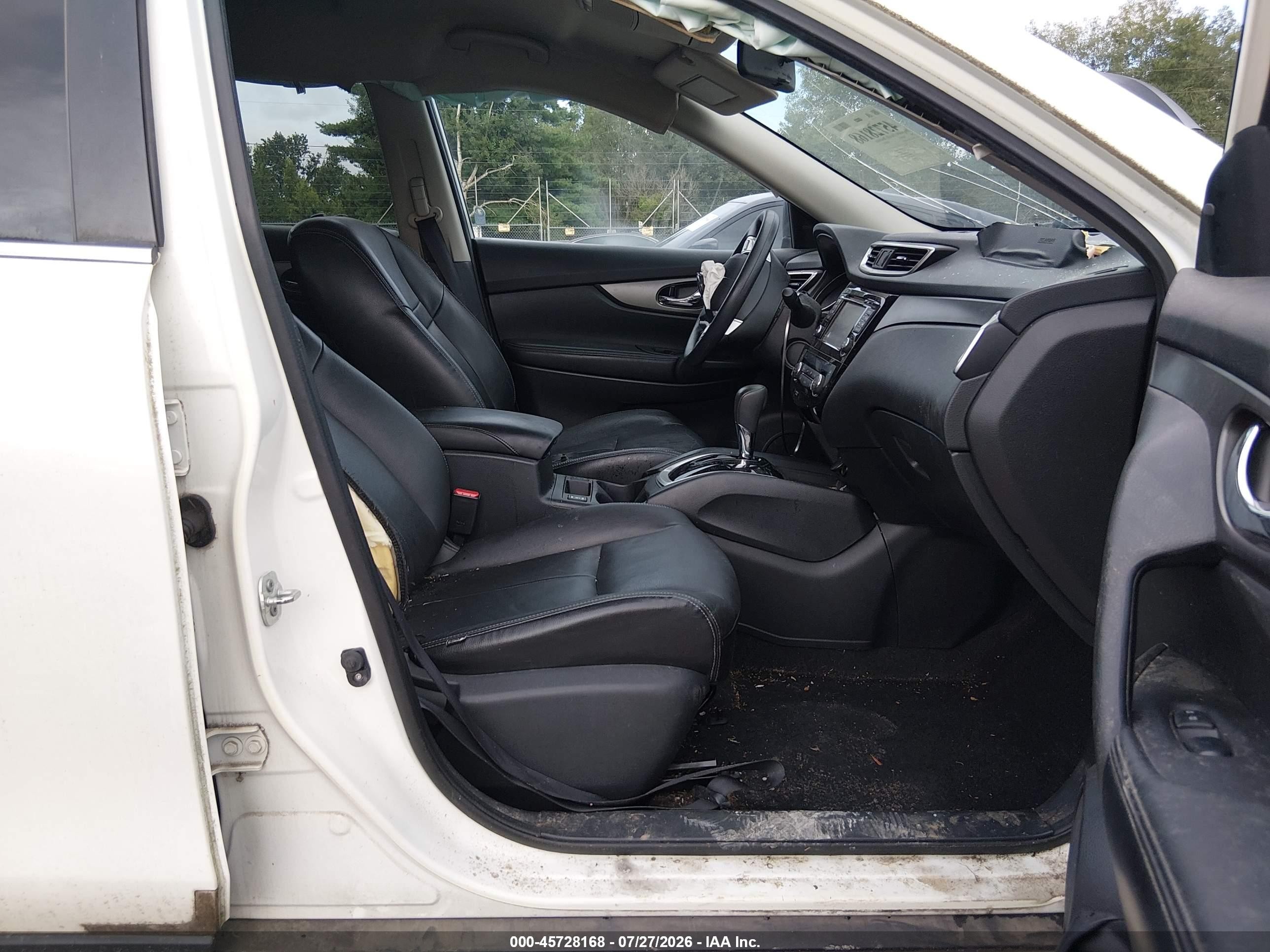 2015 Nissan Rogue Sv White vin: KNMAT2MT3FP558971