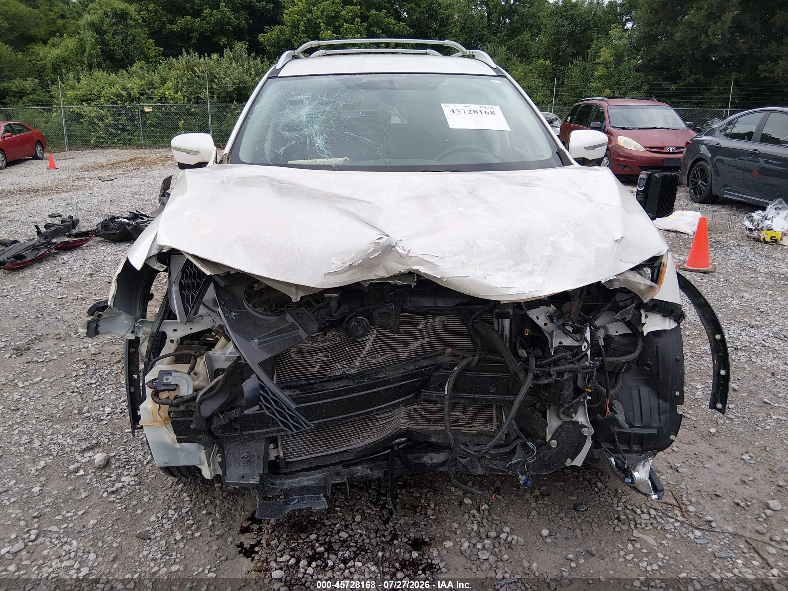 2015 Nissan Rogue Sv White vin: KNMAT2MT3FP558971