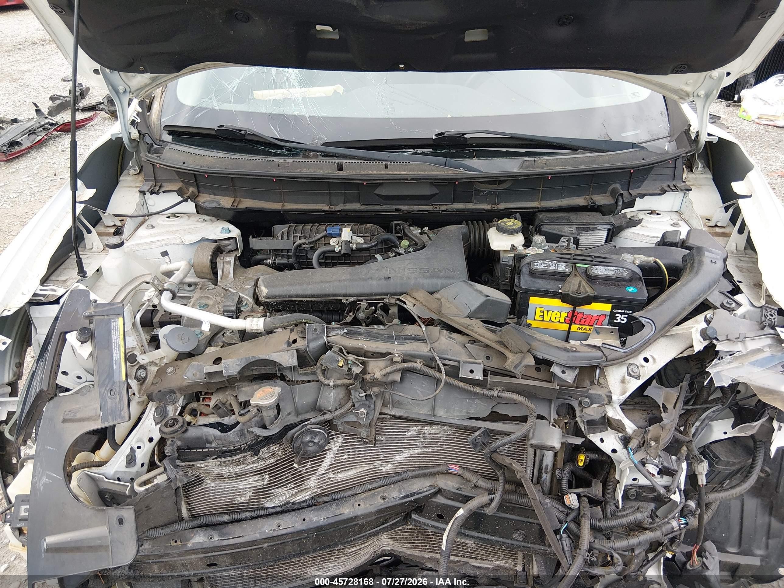 2015 Nissan Rogue Sv White vin: KNMAT2MT3FP558971