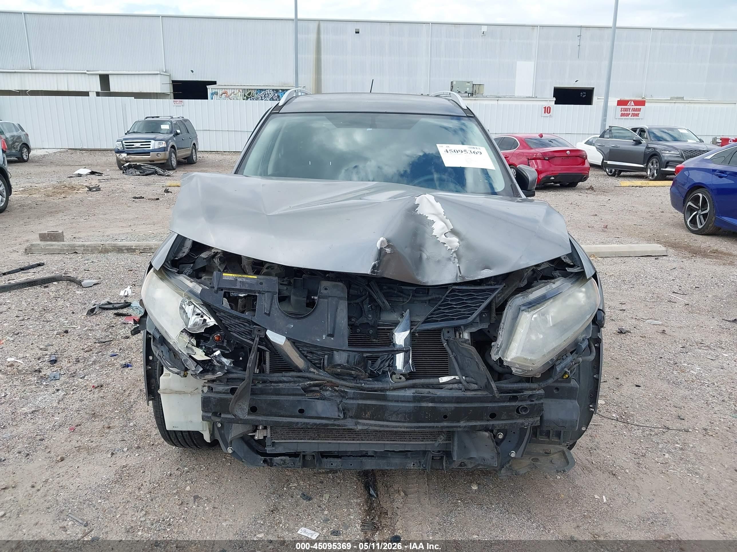 2015 Nissan Rogue Sv Gray vin: KNMAT2MT3FP584812