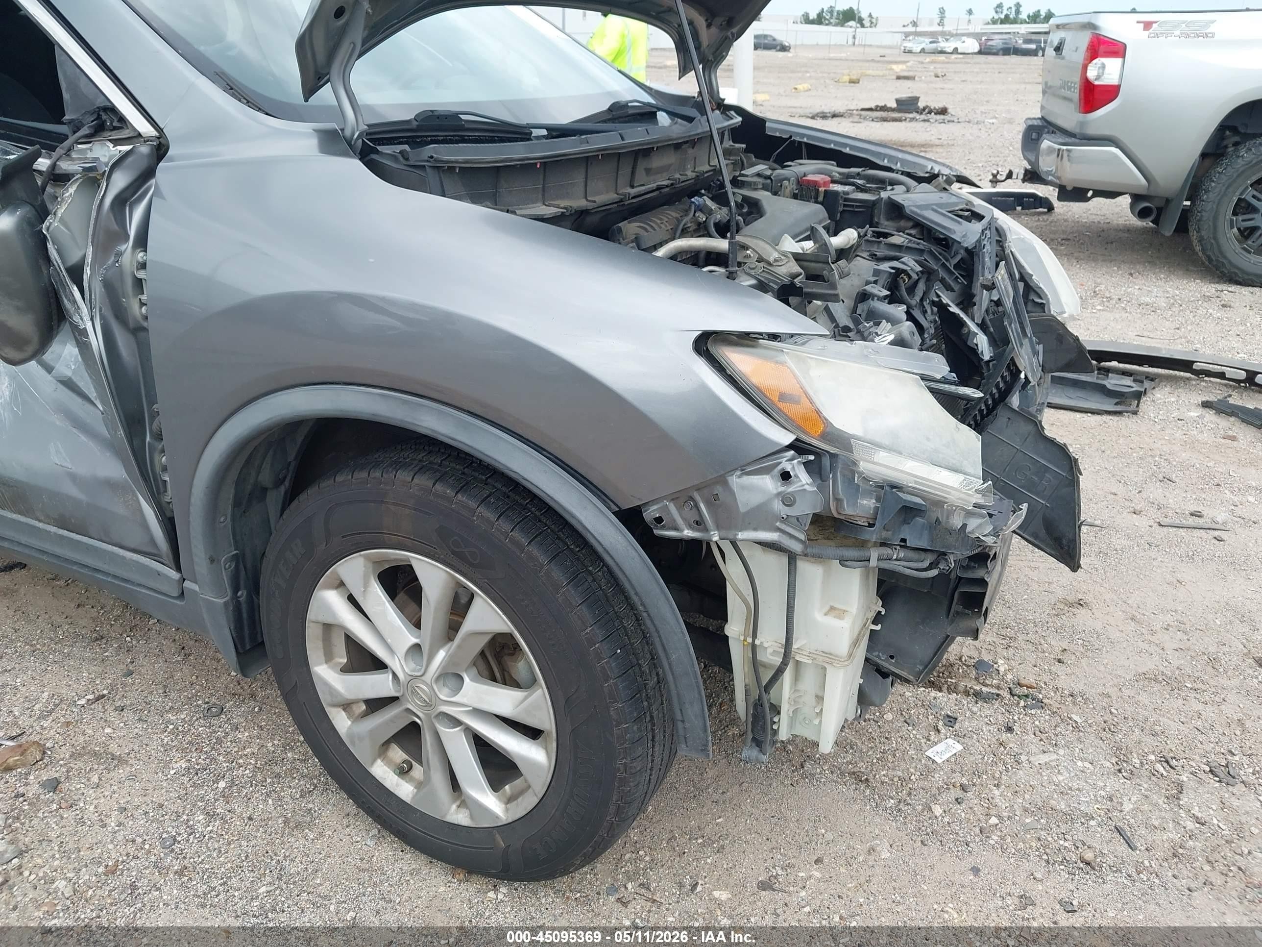 2015 Nissan Rogue Sv Gray vin: KNMAT2MT3FP584812