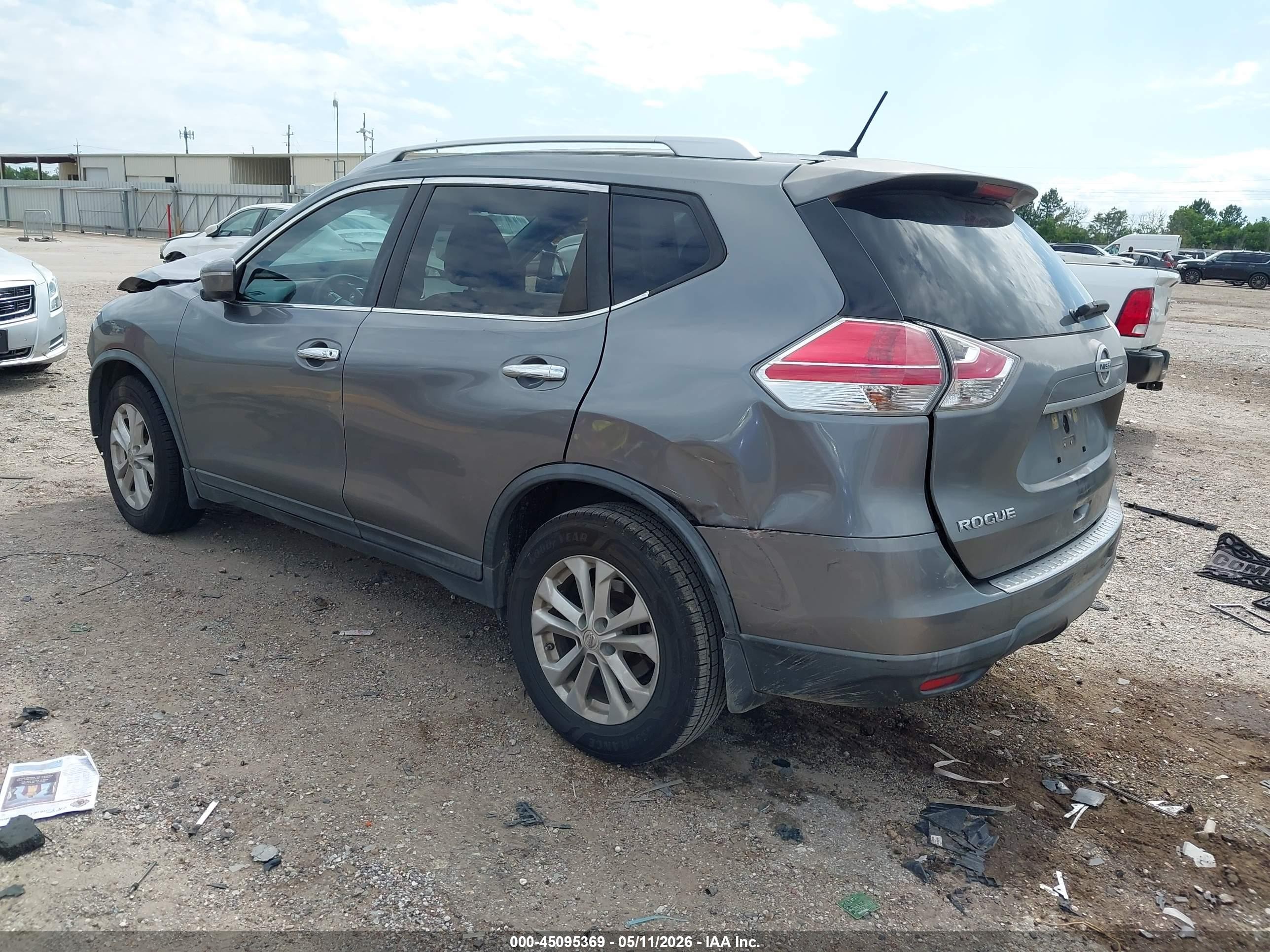 2015 Nissan Rogue Sv Gray vin: KNMAT2MT3FP584812